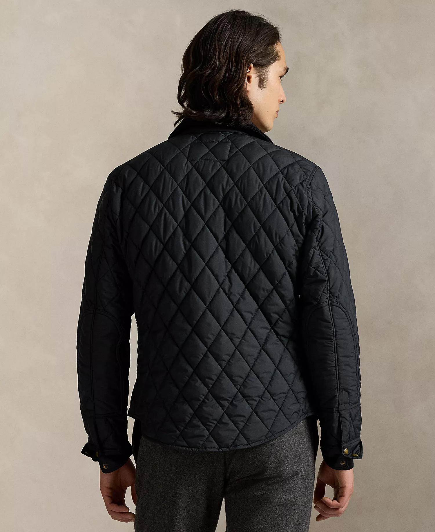 Men's Beaton Quilted Water-Repellent Snap-Front Jacket - Polo Black - 2XL