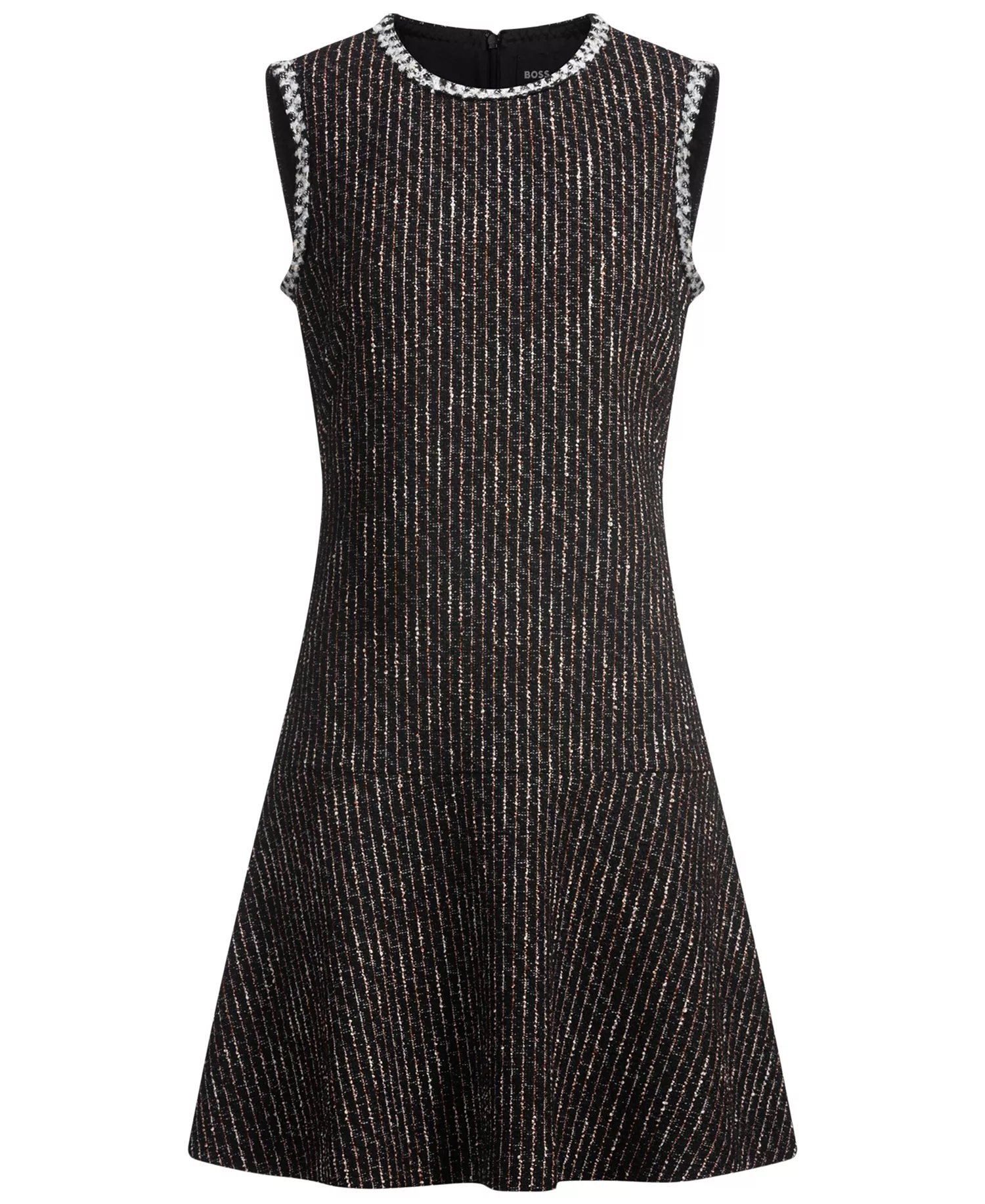 Women's Boucle Tape-Trim Dress - Open Misc - 12