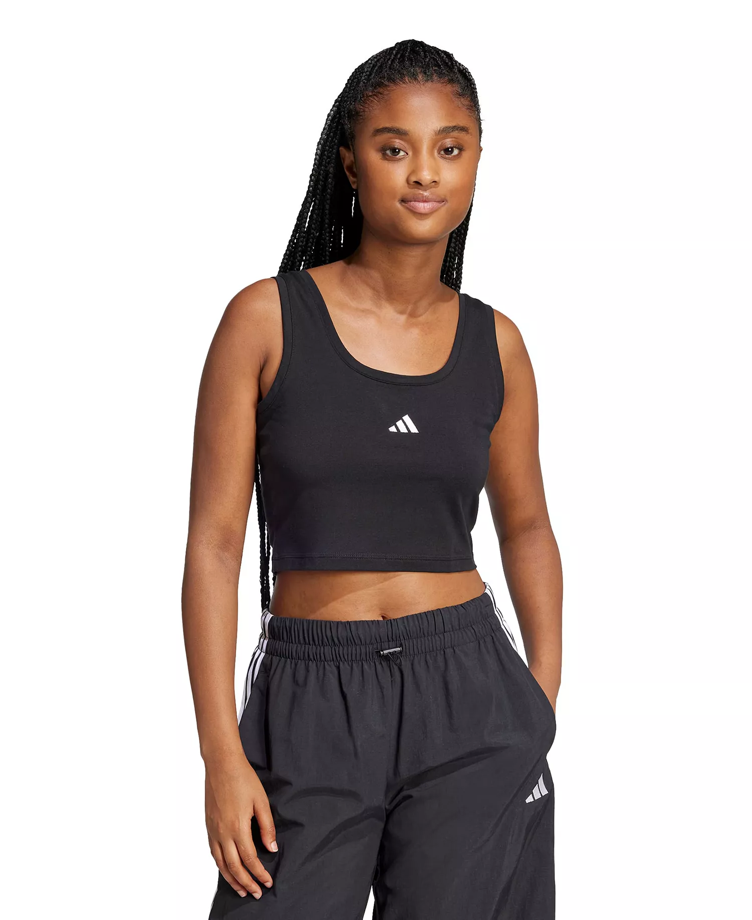 Women's Essentials Small Logo Cotton Tank Top - Black/white - 2XL