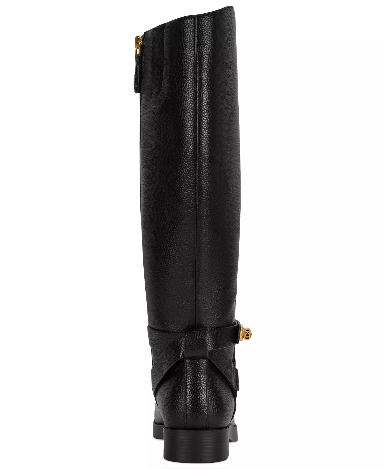 Women's Block Heel Riding Boots - Black - 5M