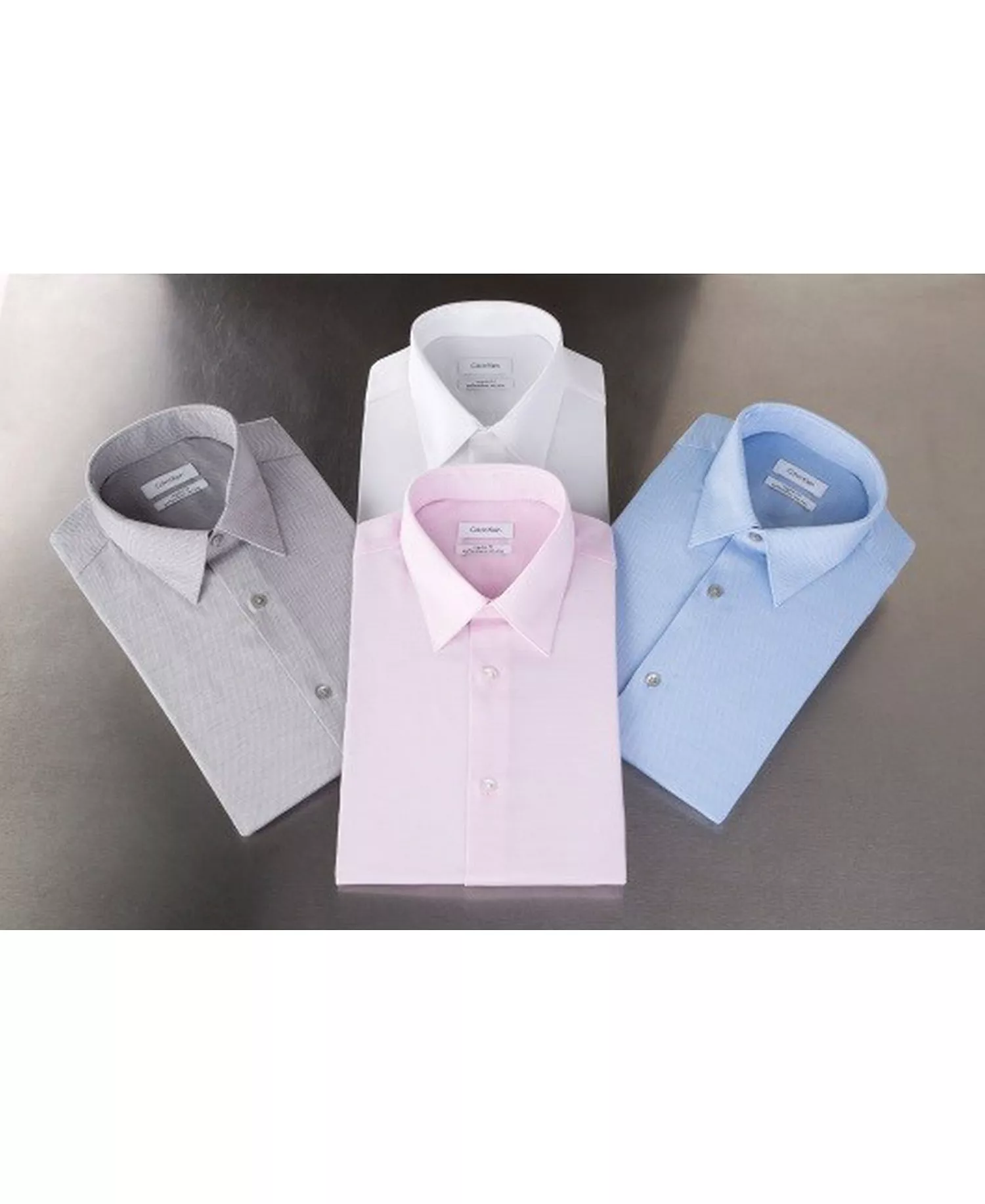 Calvin Klein Men's Steel+ Regular Non-Iron Stretch Performance Dress Shirt - Ash - 14.5 32/33