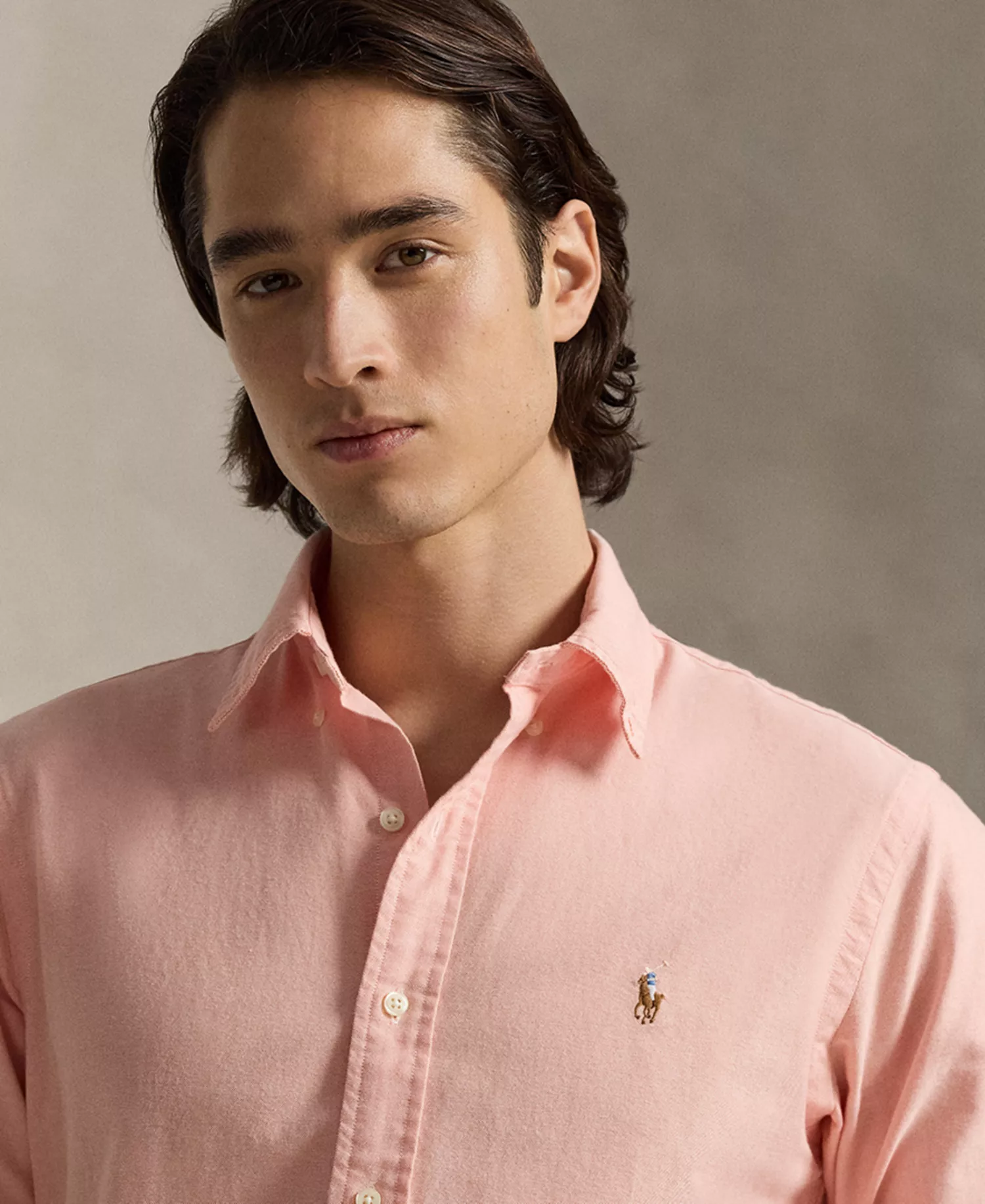 Men's Classic-Fit Iconic Oxford Shirt - Peach - 2XL