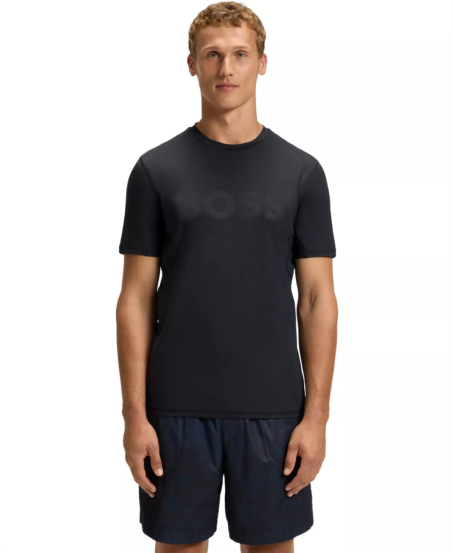Men's Moisture Management Active Slim-Fit T-Shirt - Dark Blue - 2XL