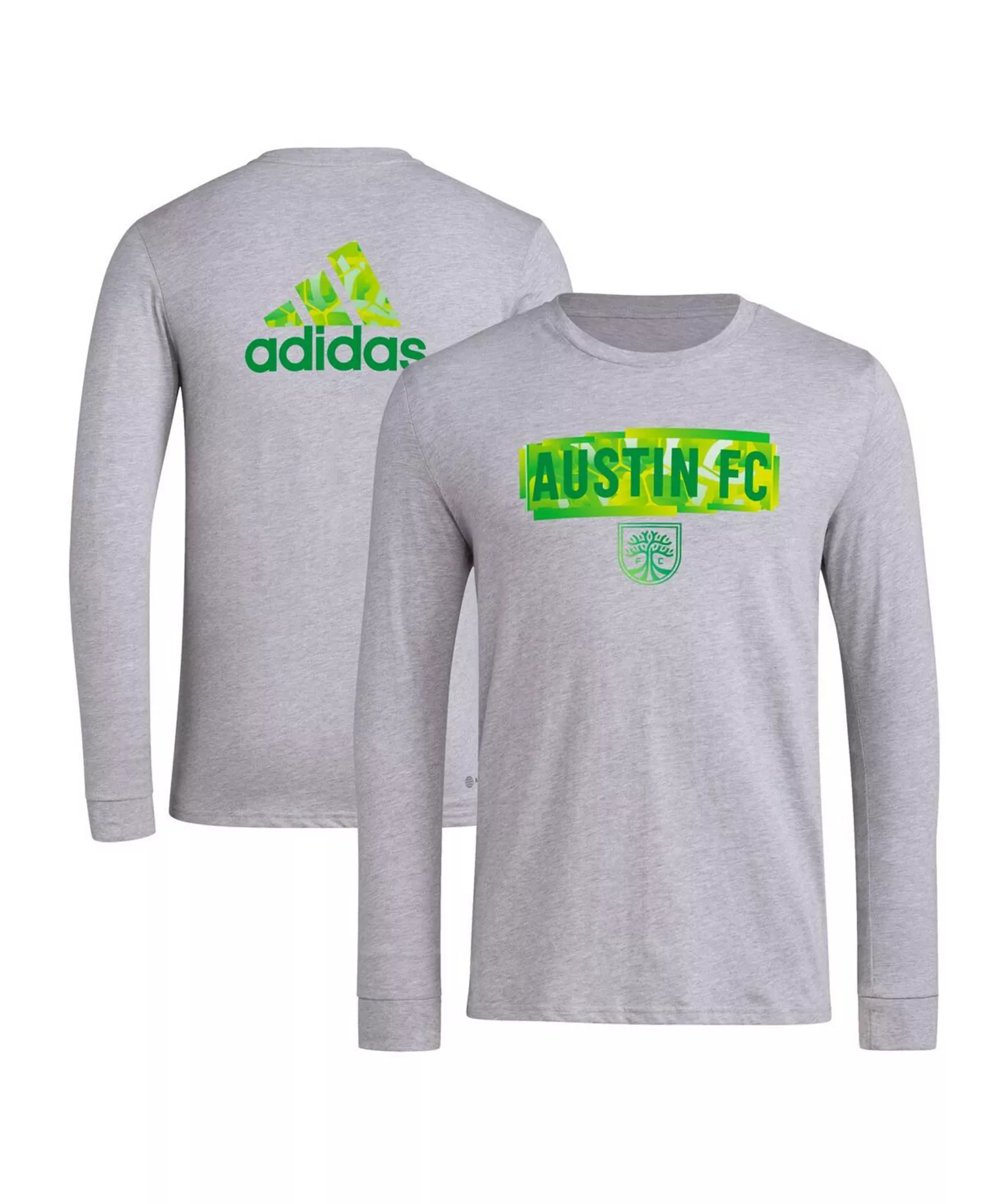 Men's Gray Austin FC Local Pop AEROREADY Long Sleeve T-Shirt - Gray - L