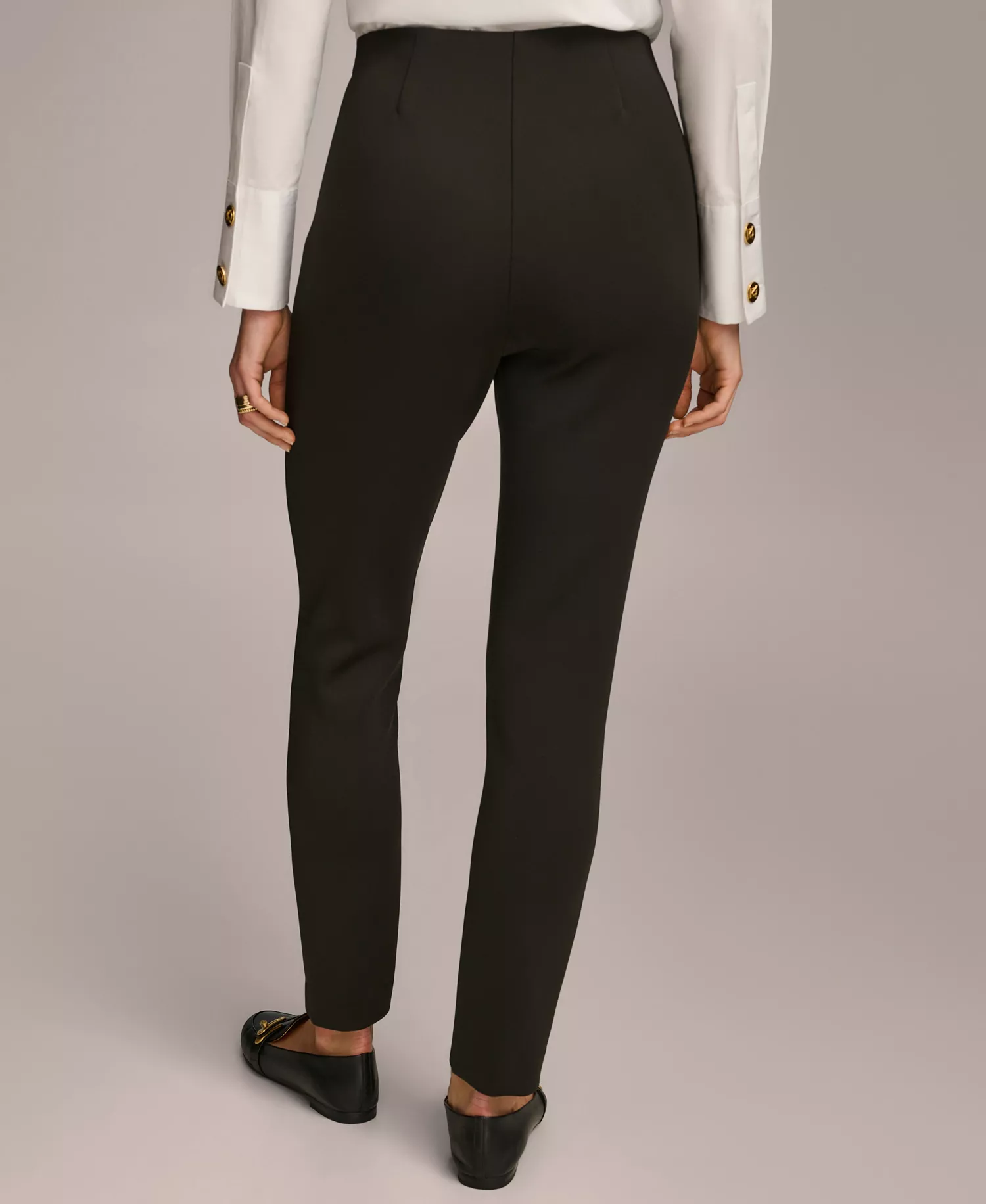 Petite Mid-Rise Ankle-Length Pants - Black - 0P