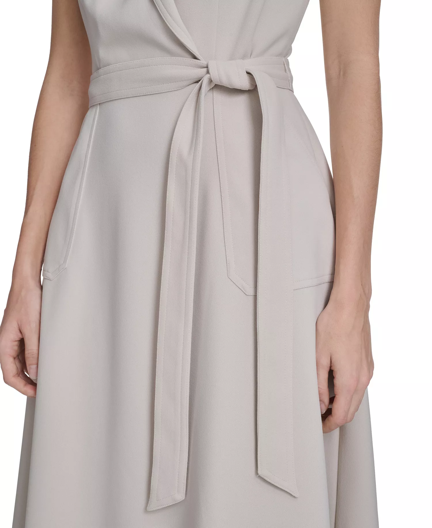 Women's Collared Neck Blazer Dress - Stoney Beige - 10