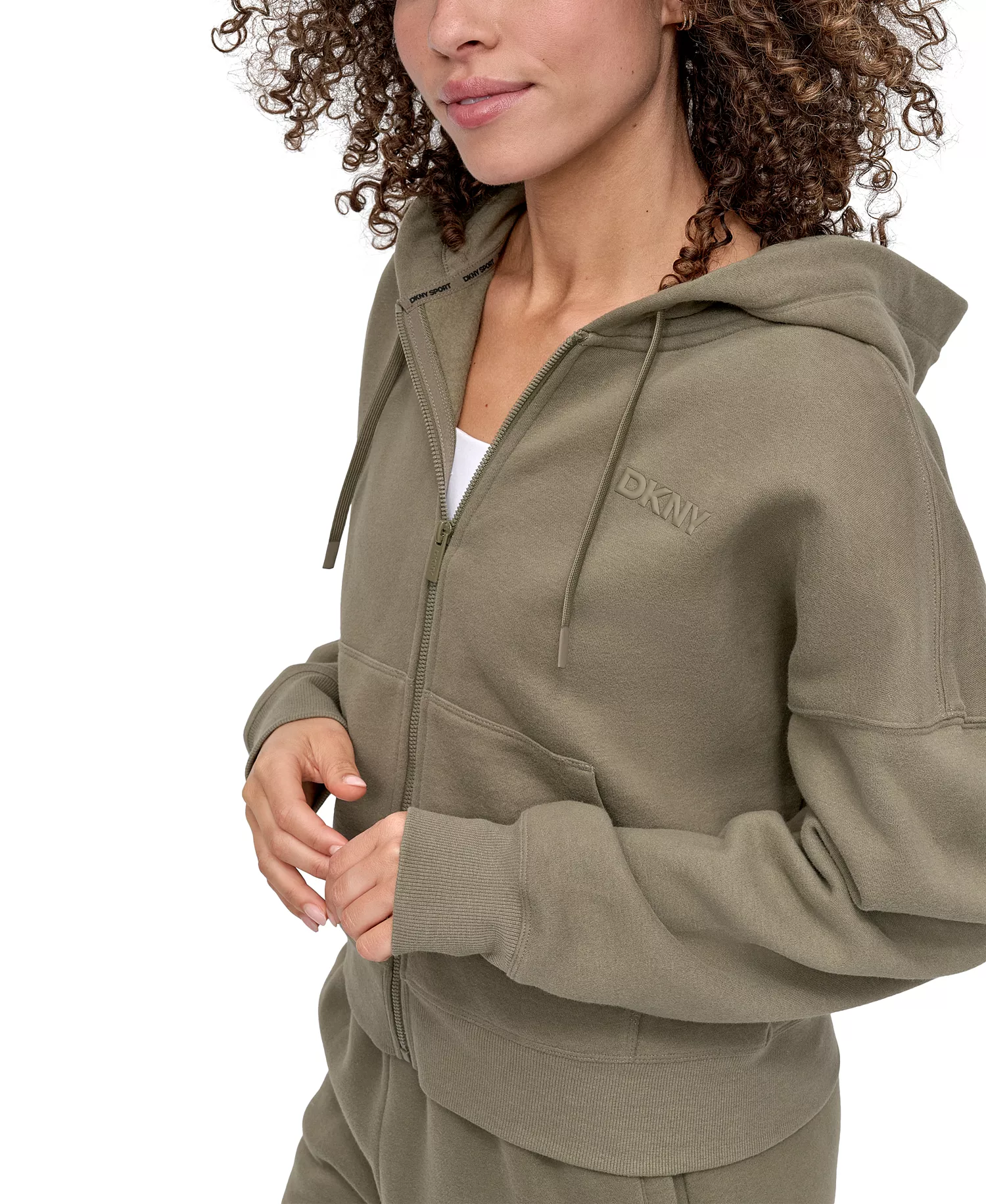 Women's Silicone Logo Full-Zip Hoodie - Utility Green - S