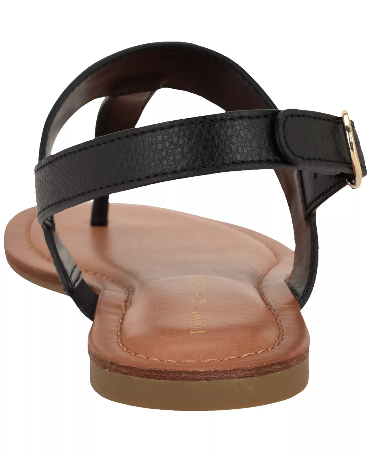 Women's Lenian T-Strap Flat Slingback Sandal - Black - 6.5M