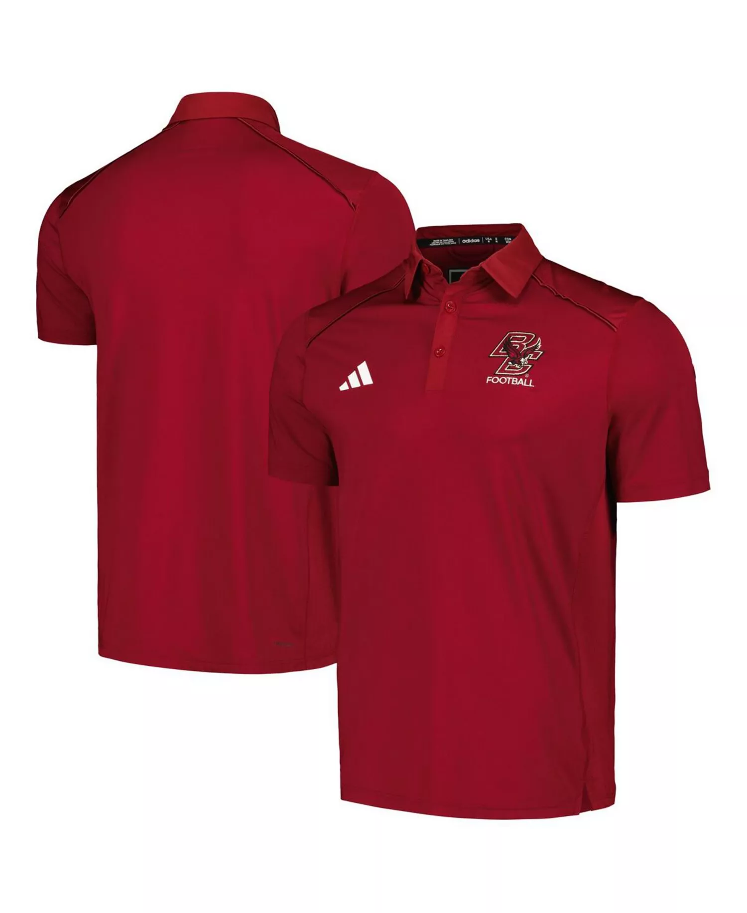 Men's Maroon Boston College Eagles Classic AEROREADY Polo Shirt - Maroon - 2XL