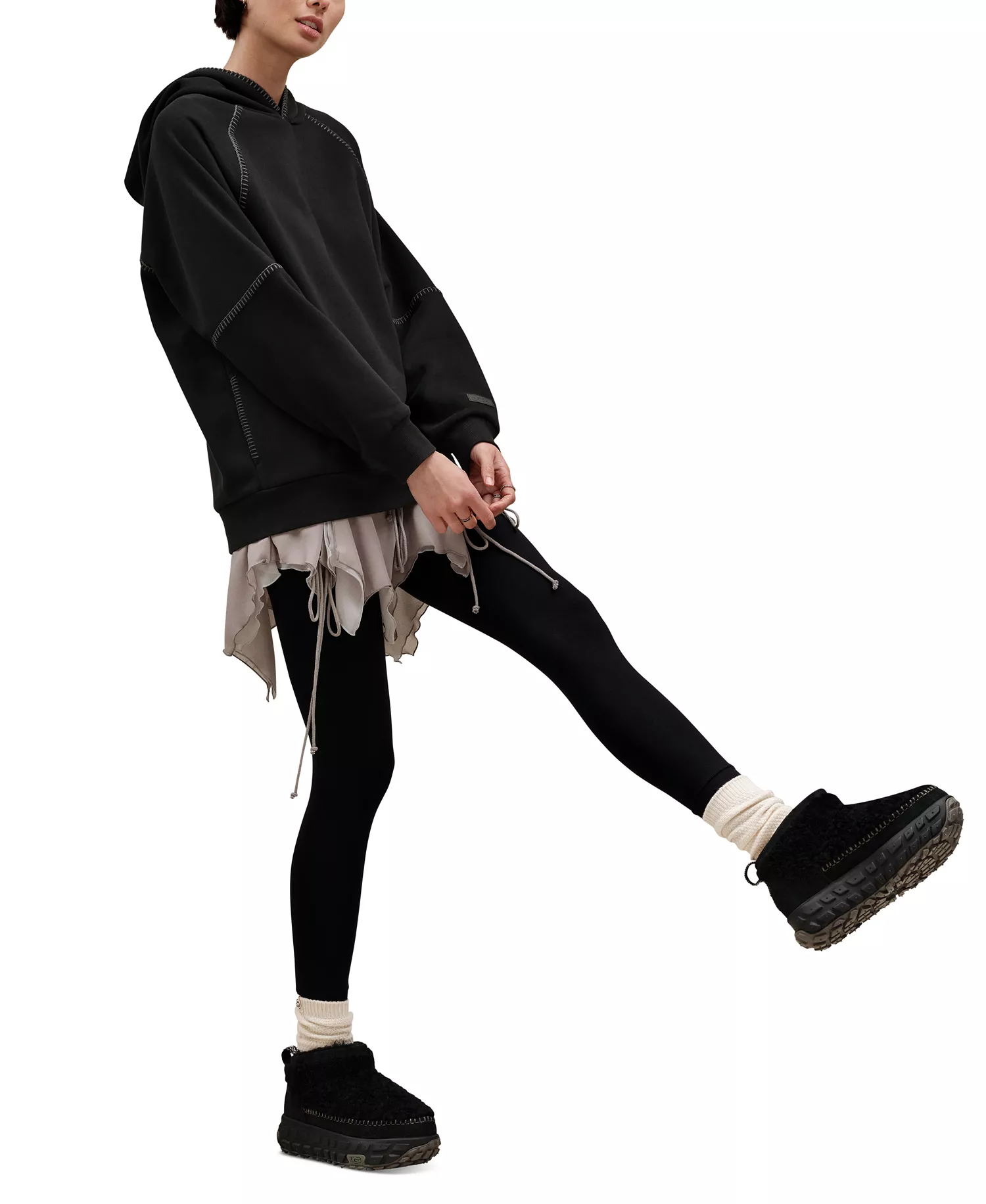 UGG Women's Classic Pull-On Hoodie - Black - L