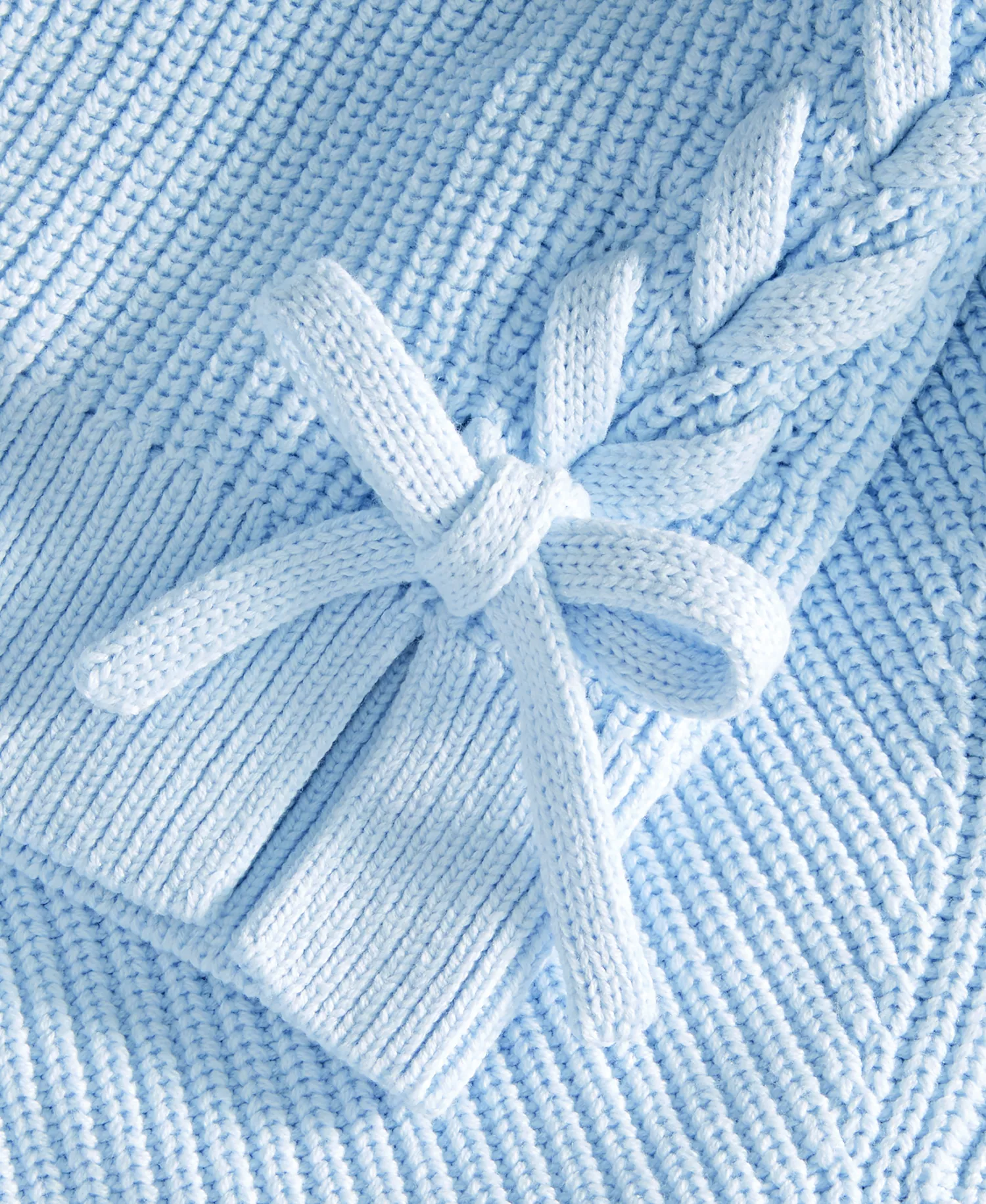 Women's Lace-Up-Detail Sweater, Created for Macy's - Bliss Blue - L