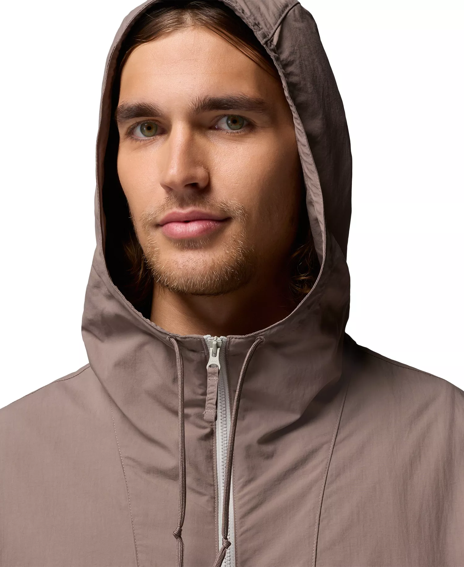 Men's Spire Valley™ Hooded Windbreaker - Black, Sha - L