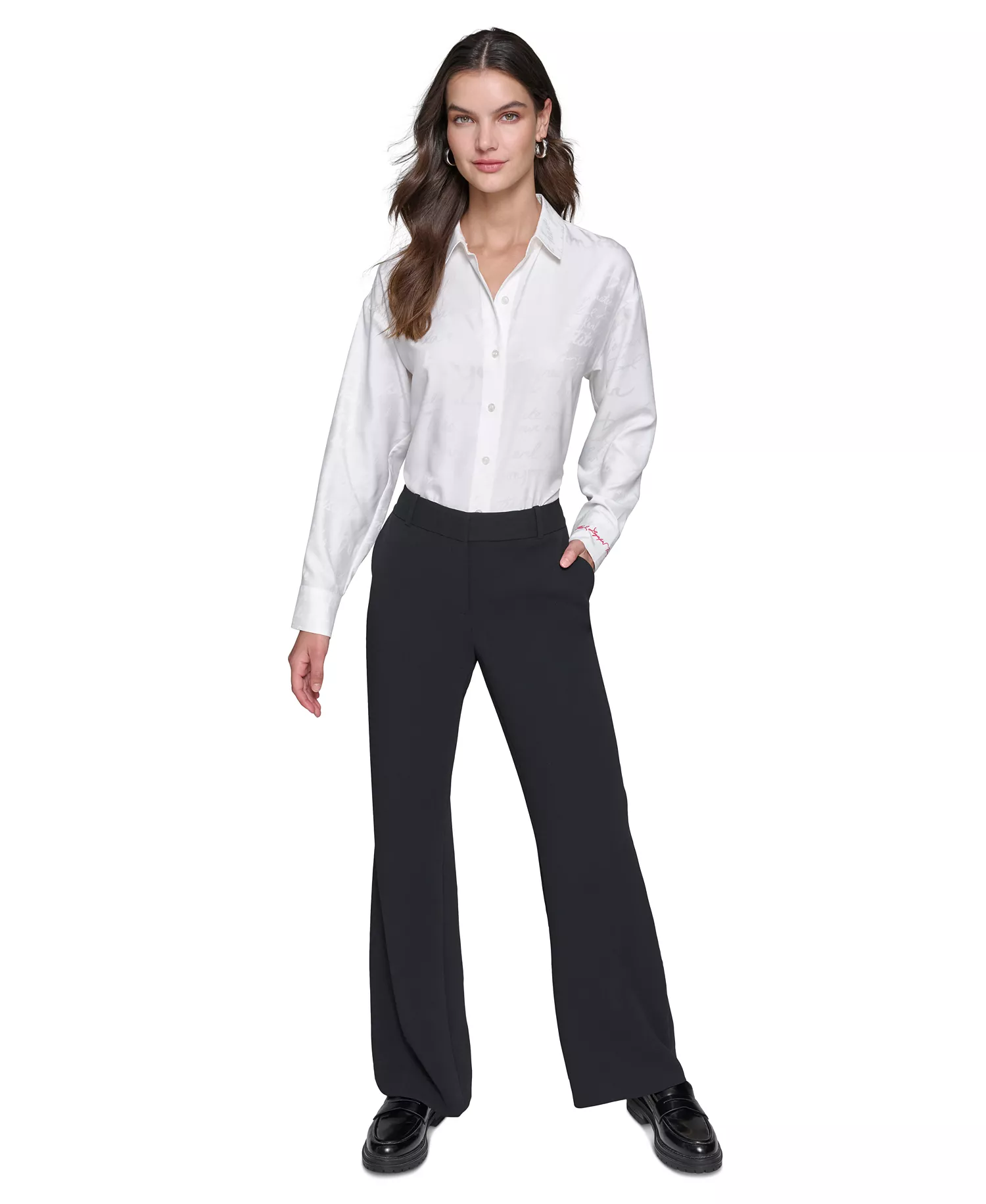 Women's Bootcut High-Rise Pants - Black - 10