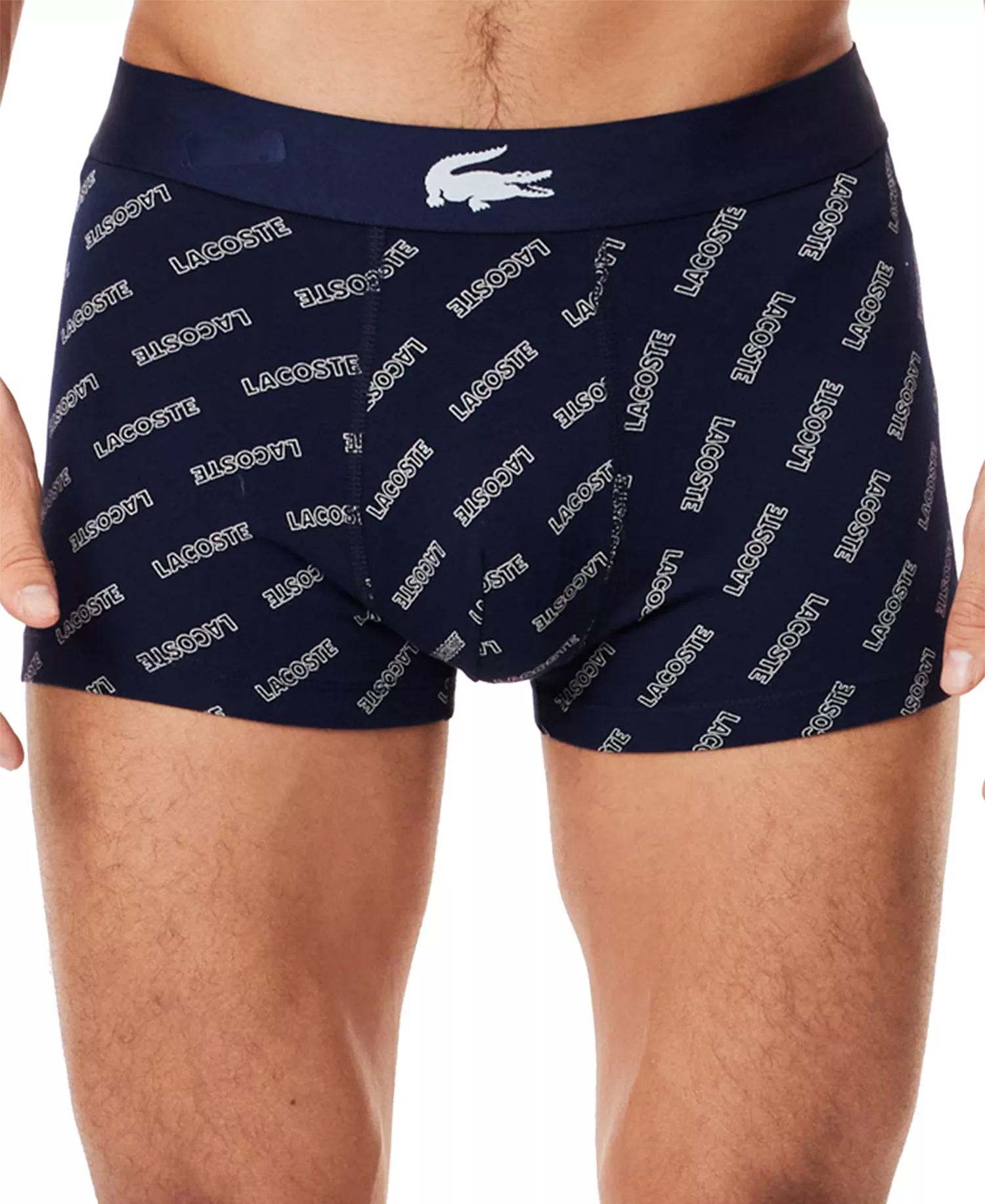 Men's 3-Pack Printed Cotton Stretch Trunks - Bck Navy B - S