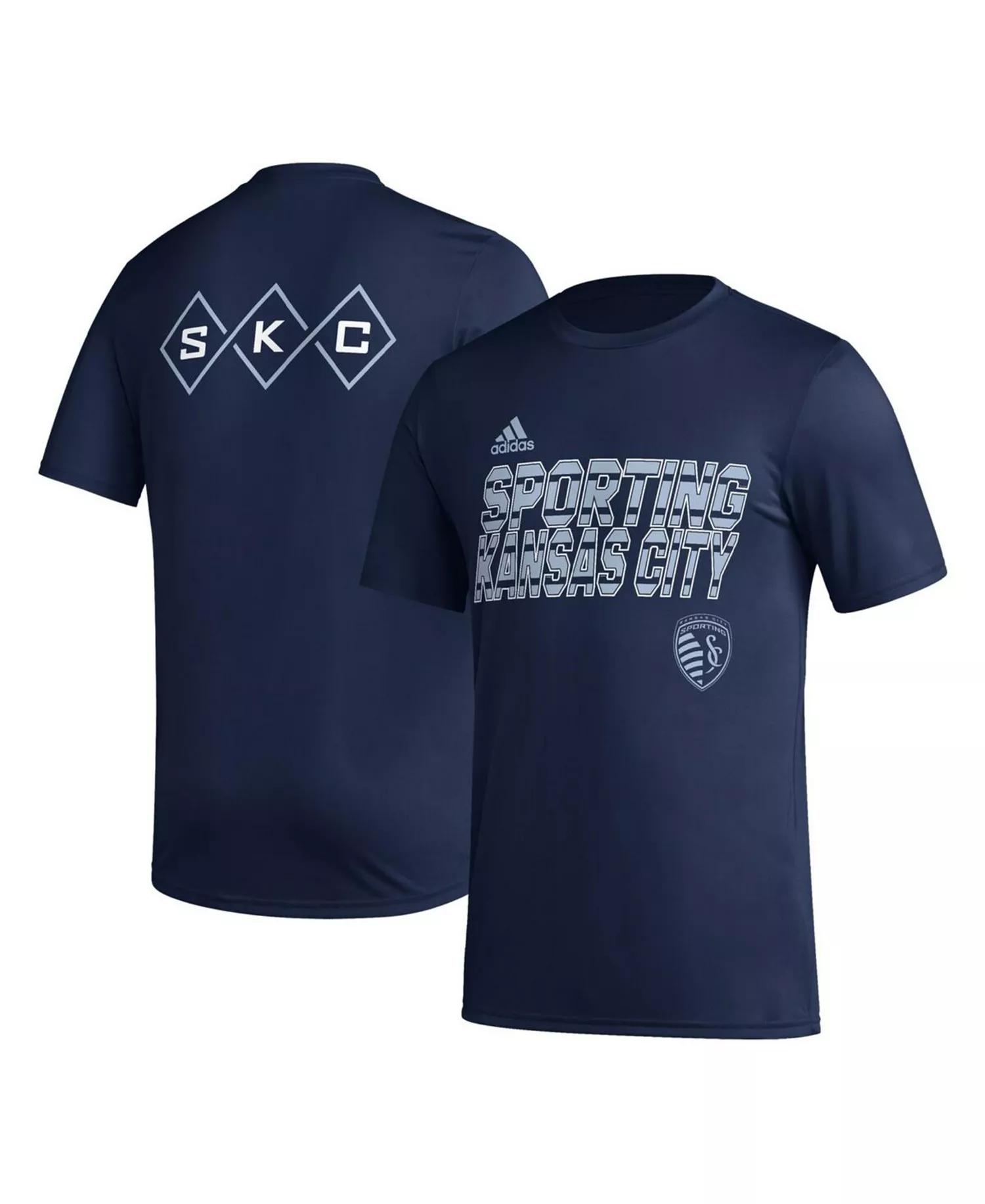 Men's Navy Sporting Kansas City Team Jersey Hook AEROREADY T-shirt - Navy - M