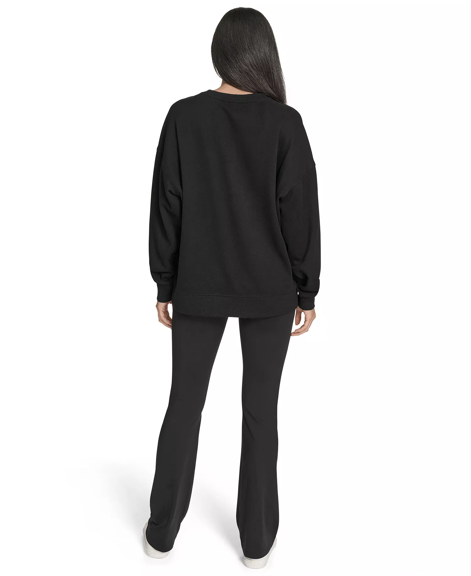 Women's Performance Crew Neck Oversized Sweatshirt - Black - S