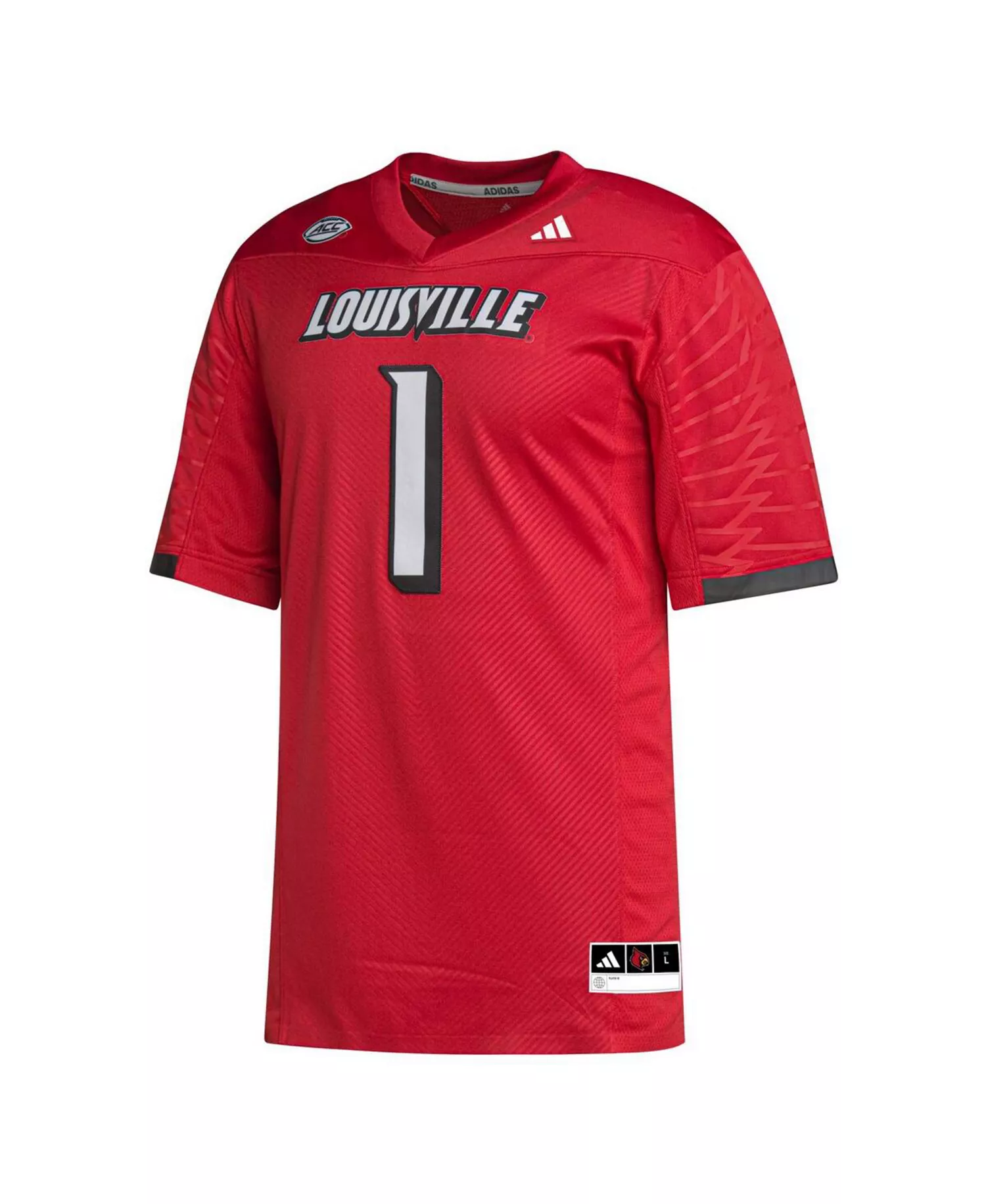 Men's #1 Cardinal Louisville Cardinals Premier Football Jersey - Cardinal - 2XL