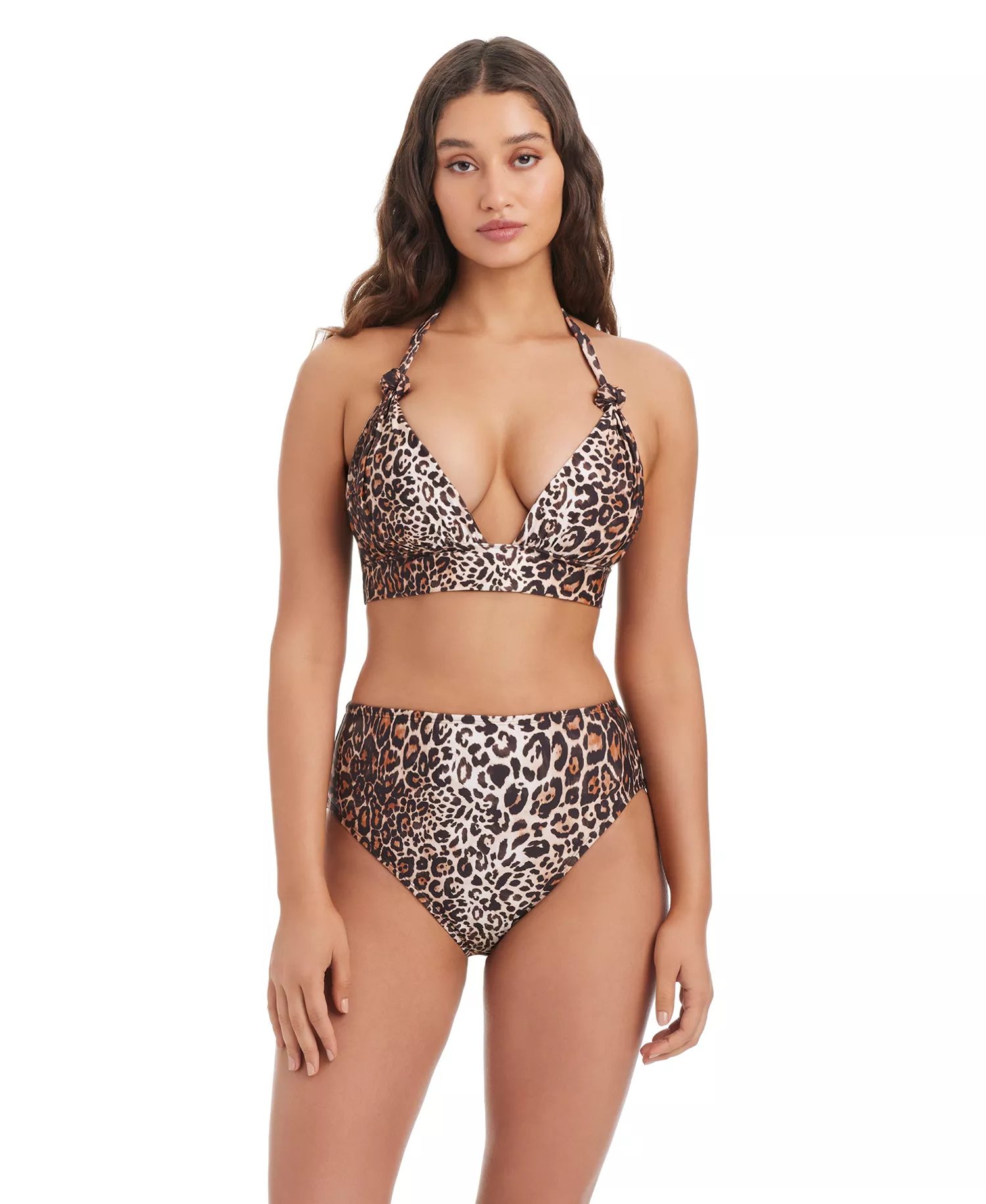 Women's Feline Fine High-Leg High Rise Swim Bottoms, Macy's Exclusive - Natural - L