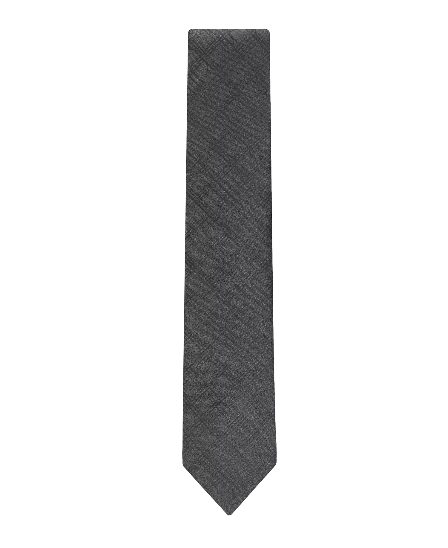 Men's Wayne Check Tie - Dark Gray - ONE SIZE