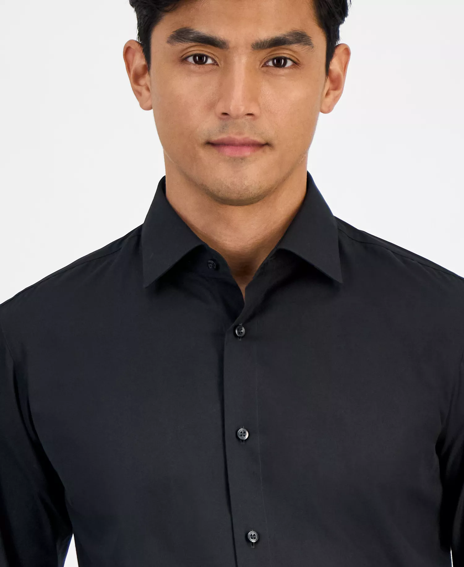 Hugo Boss Men's Valerio Long Sleeve Button-Front Geo Print Shirt - Black - 14.5