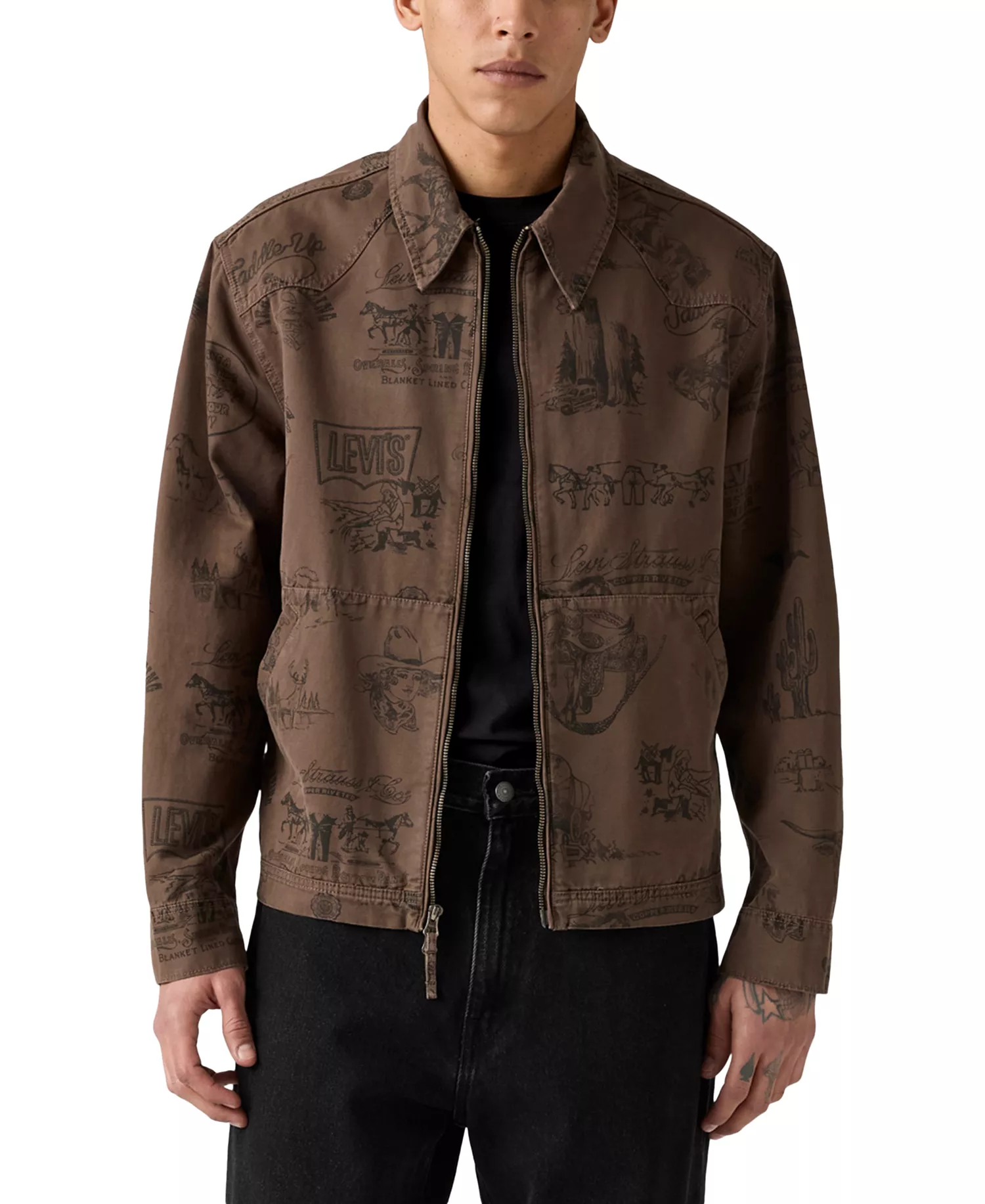 Men's Cotton Polk Jacket - Wild West Bracken - Brown - 2XL