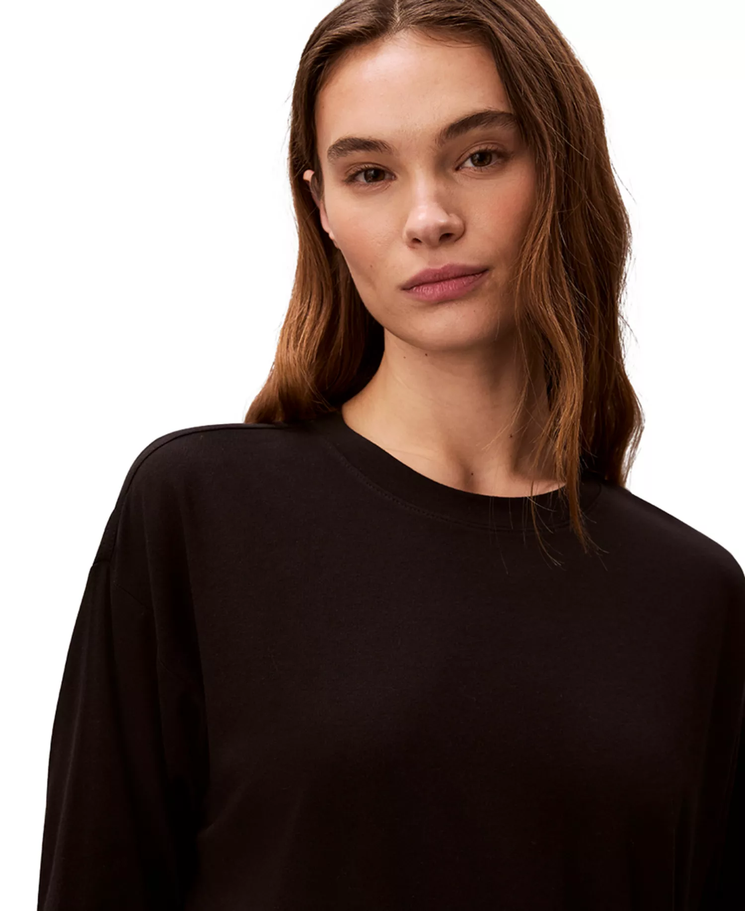 Women's Classic-Fit Long-Sleeve T-Shirt - Black - 2XL