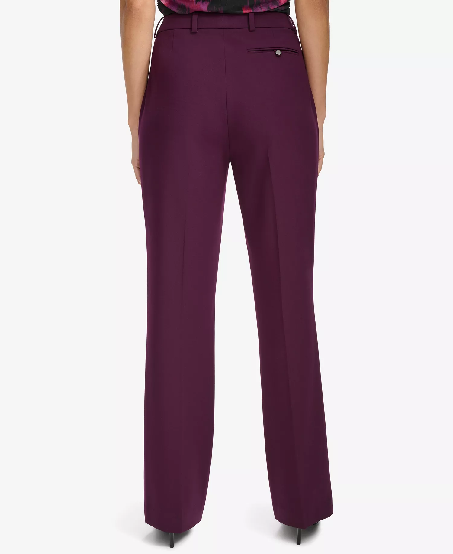 Women's Modern Fit High-Rise Pants - Aubergine - 10