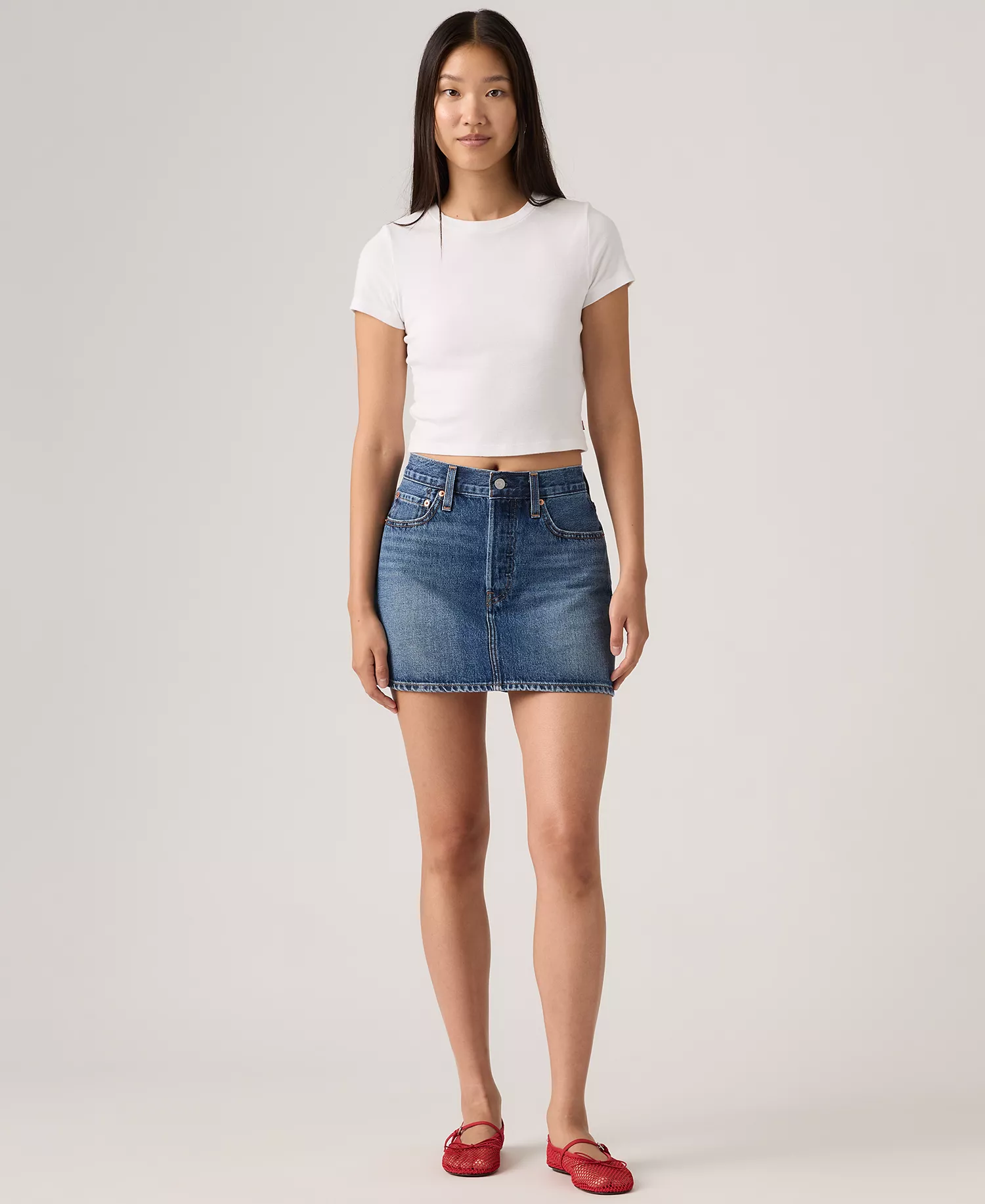 Women's Icon Cotton Denim Skirt - Beautiful Target Skirt - 24