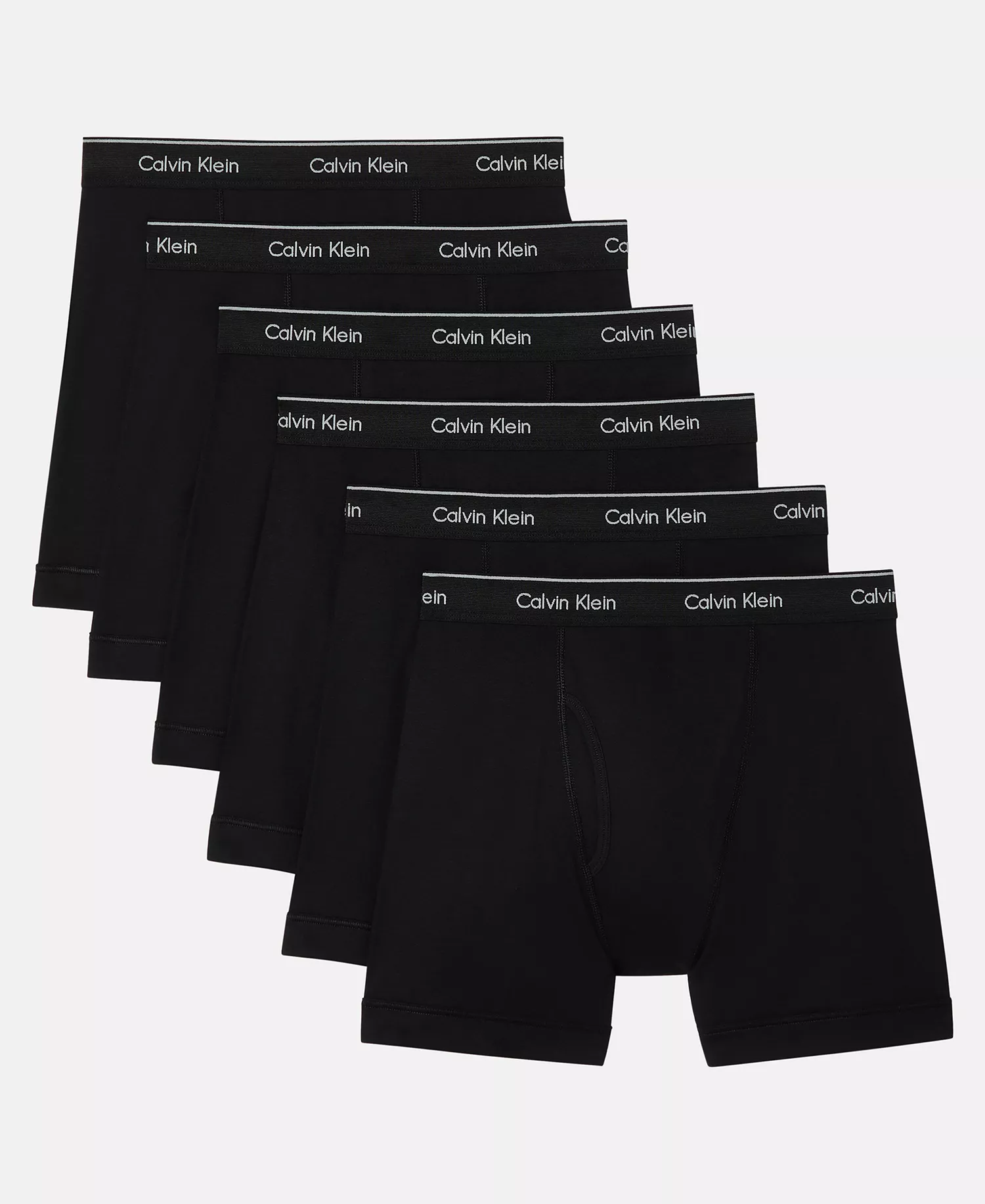 Men's 5+1 Bonus Pack Classic Cotton Boxer Briefs  - Black - L