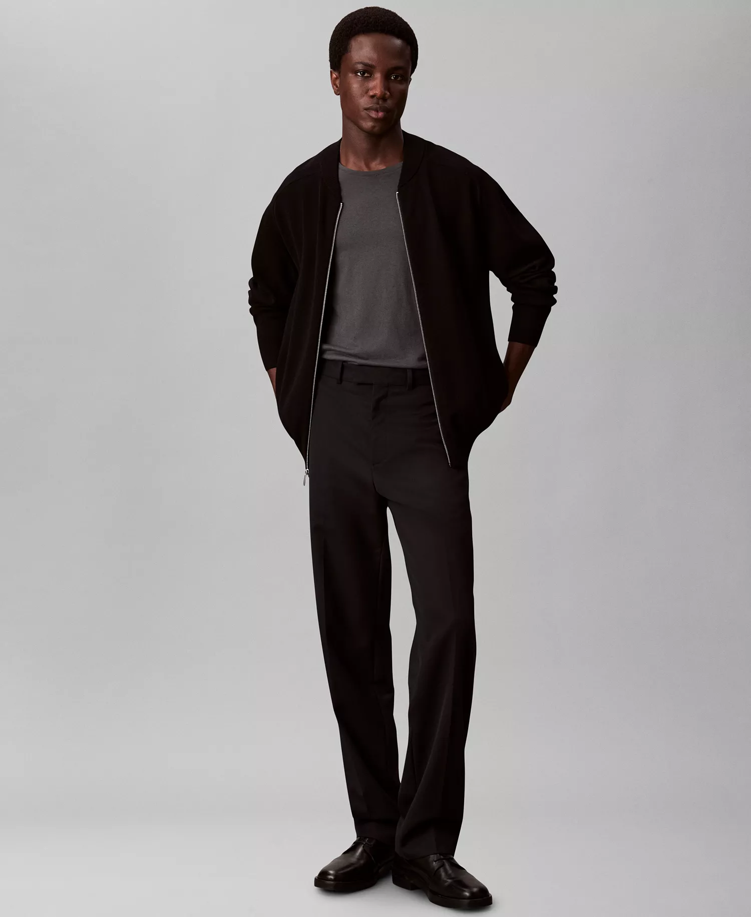 Men's Tech Knit Bomber Jacket - Black - 2XL