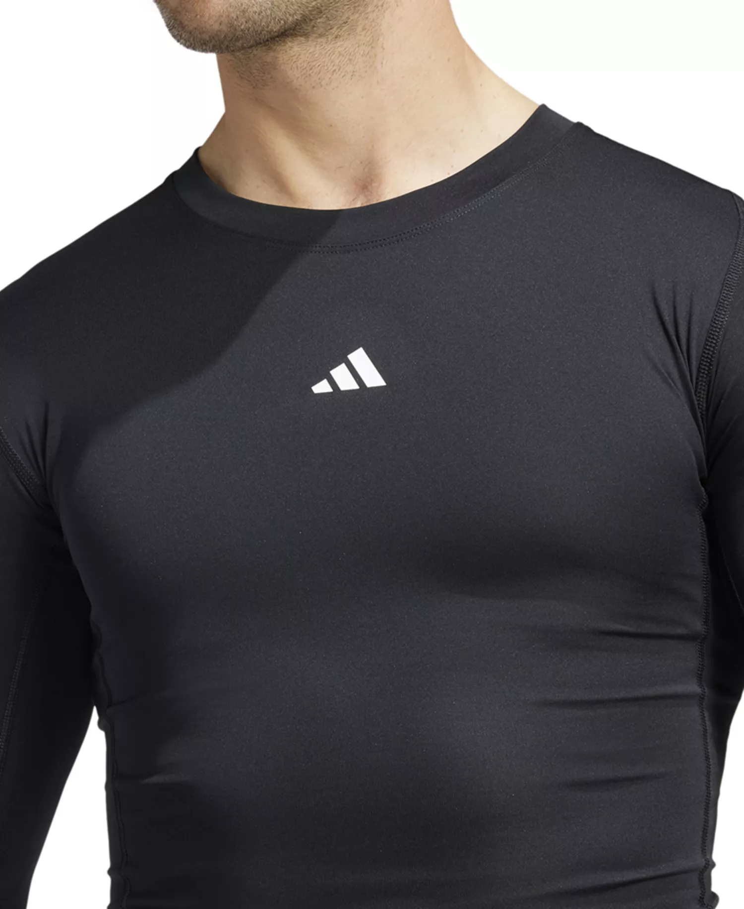 Men's Fitted Crewneck Tech-Fit Compression Shirt - Black - 2XL