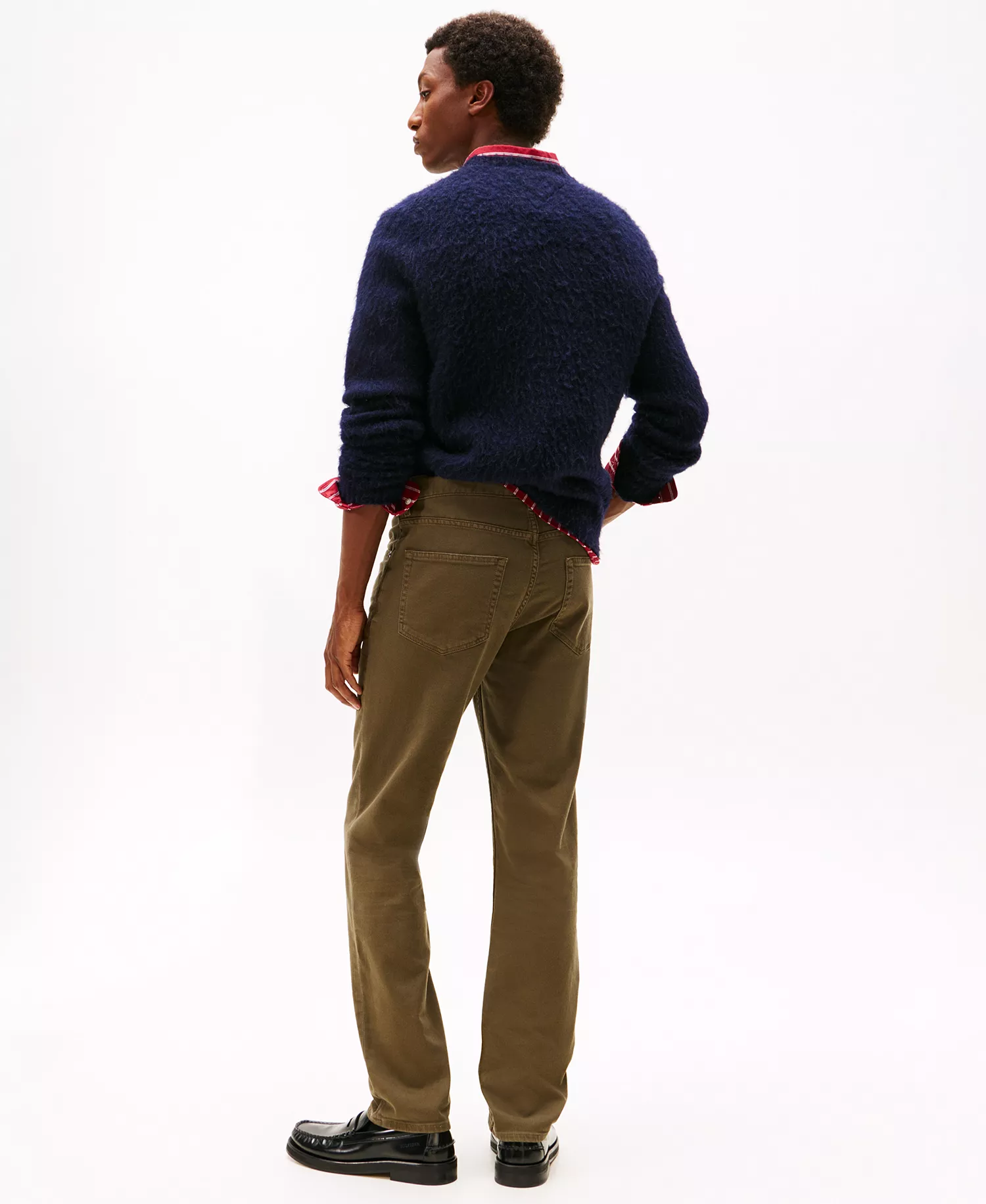 Men's Straight-Fit Denton Garment Dyed Denim Pants  - Army Green - 29x30