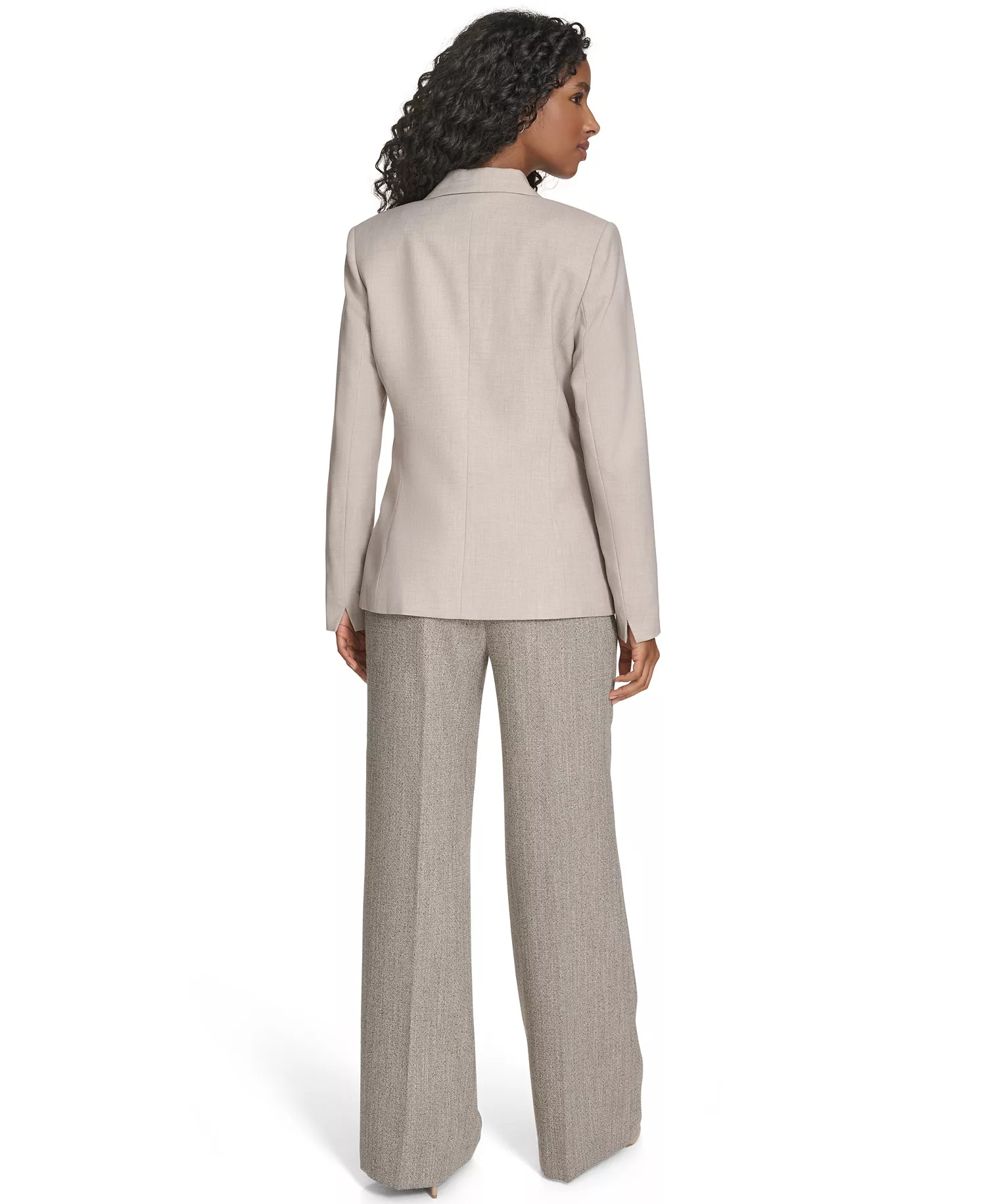 Petite Double Breasted Jacket - Oyster Multi - 10P