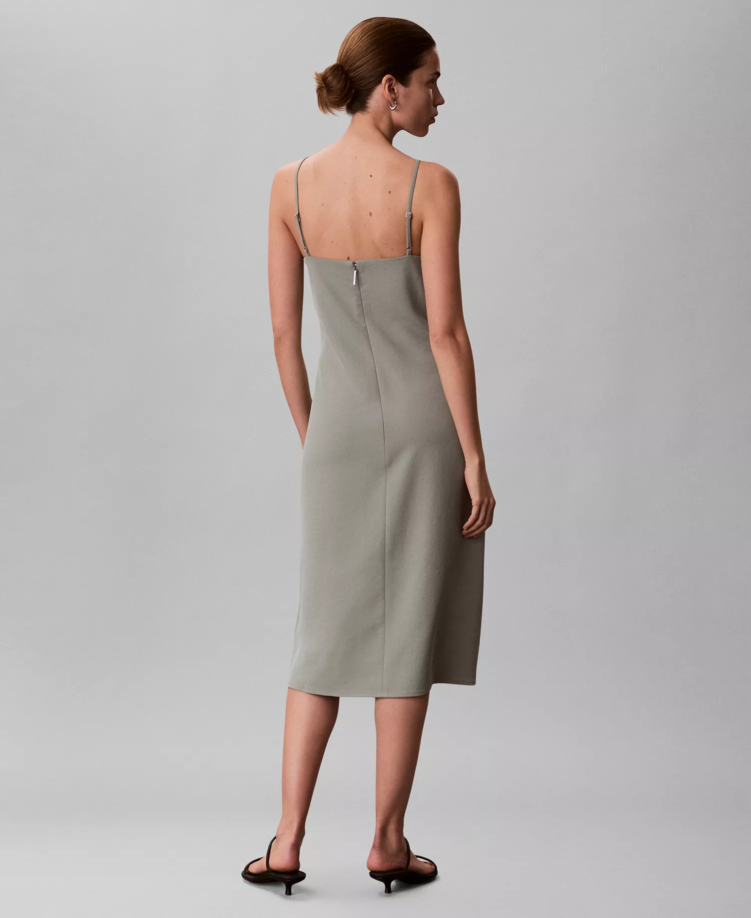 Women's Casual V-Neck Shift Dress - Shadow - L