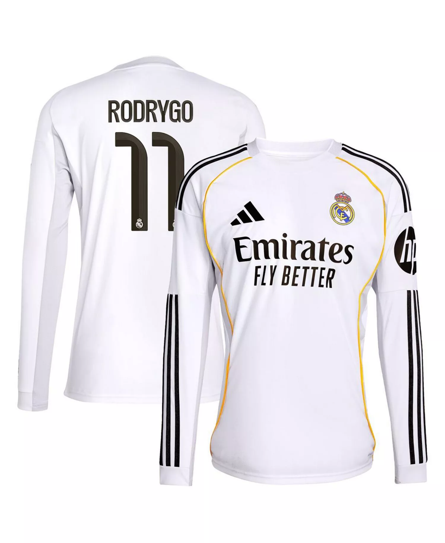 Men's Rodrygo White Real Madrid 2025/26 Home Replica Jersey - White - 2XL