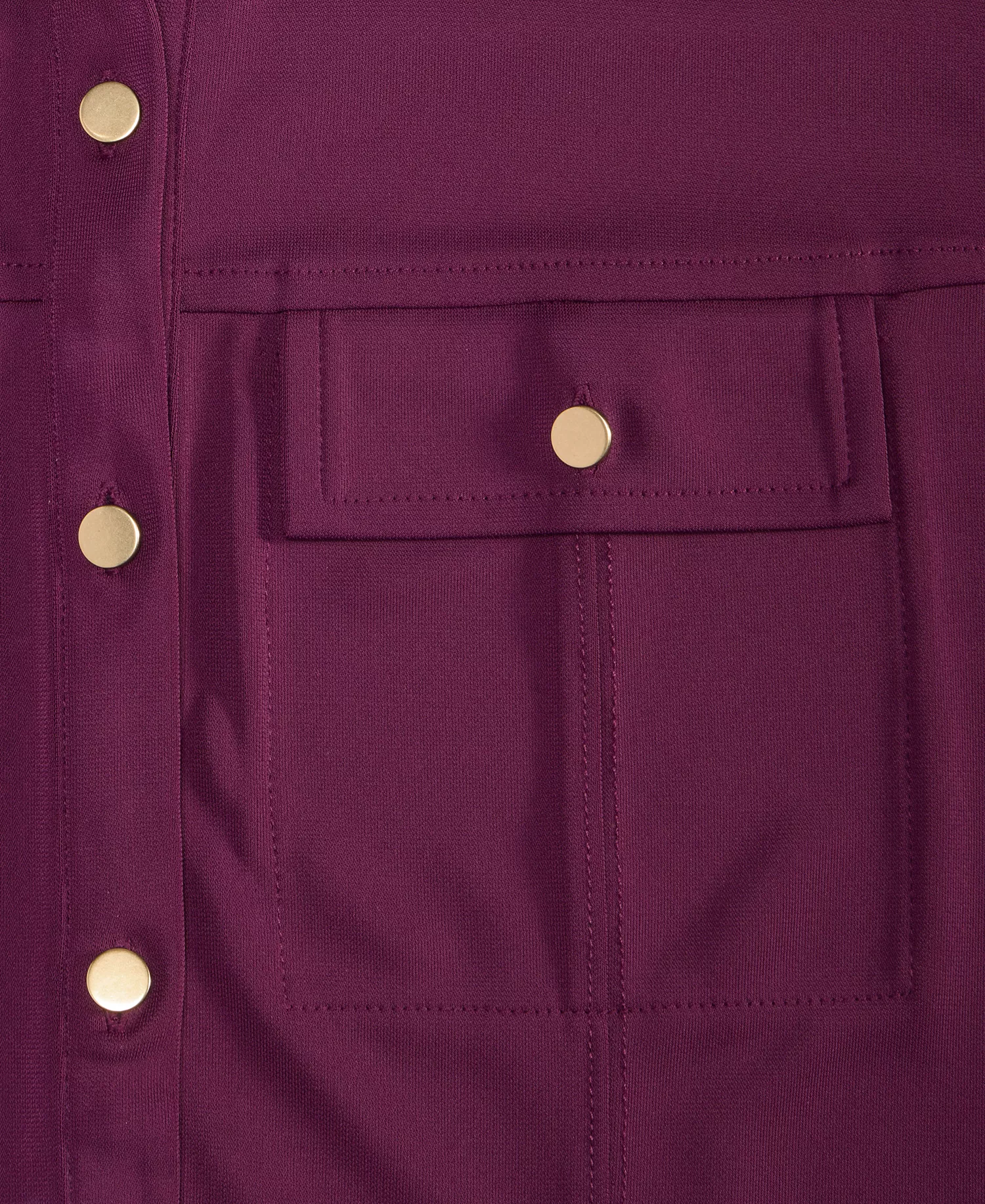 Women's Knit Utility Shirt, Exclusively at Macy's - Berried Treasur - L