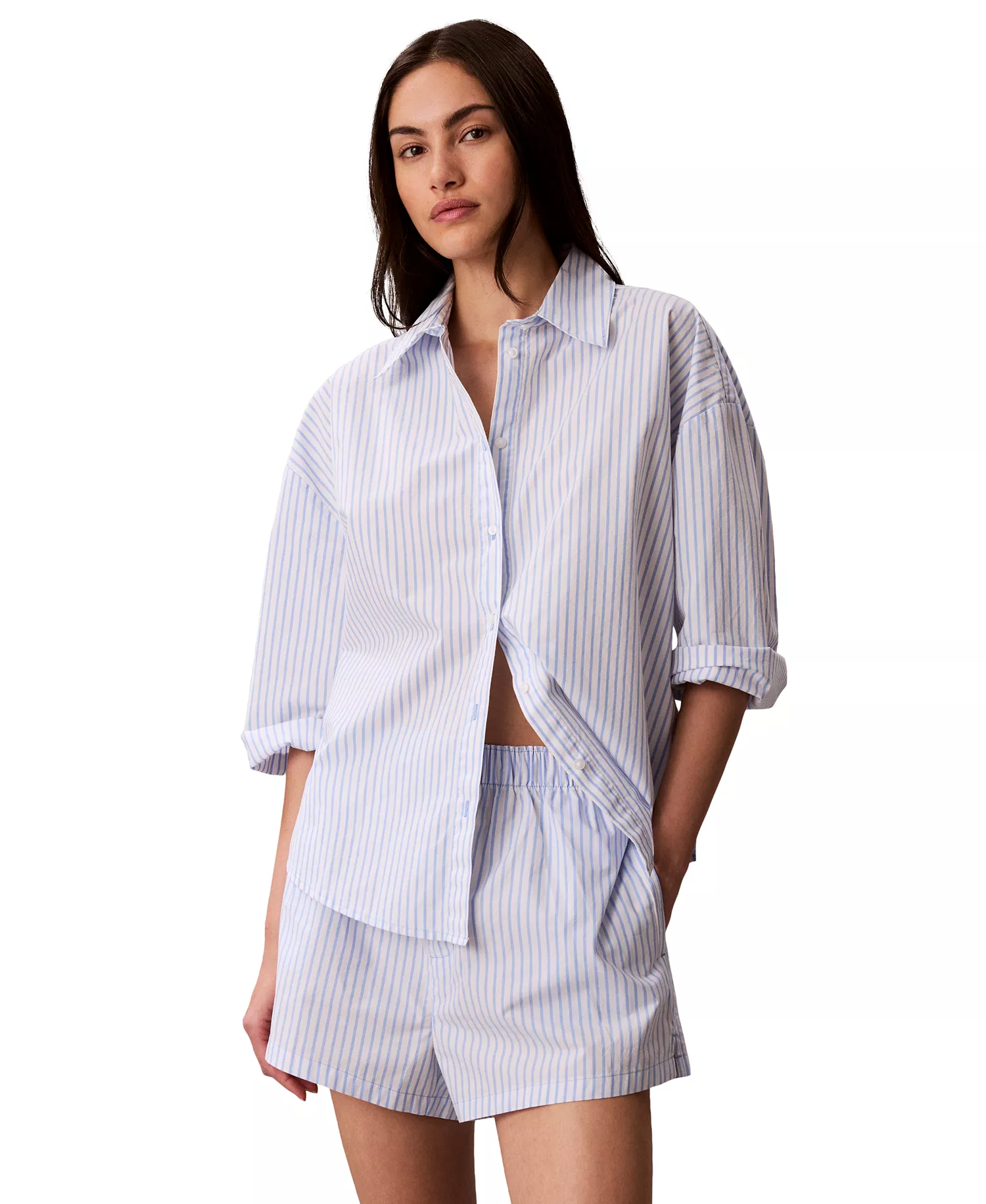 Women's Striped Pull-On Shorts - Sera Stripe - L