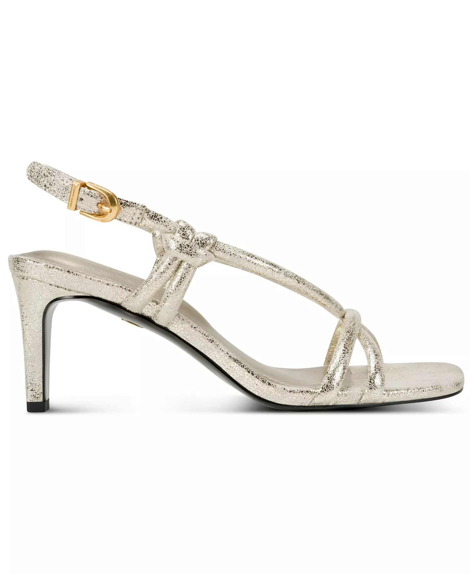 Women's Basil Strappy Dress Sandals - White Gold - 10