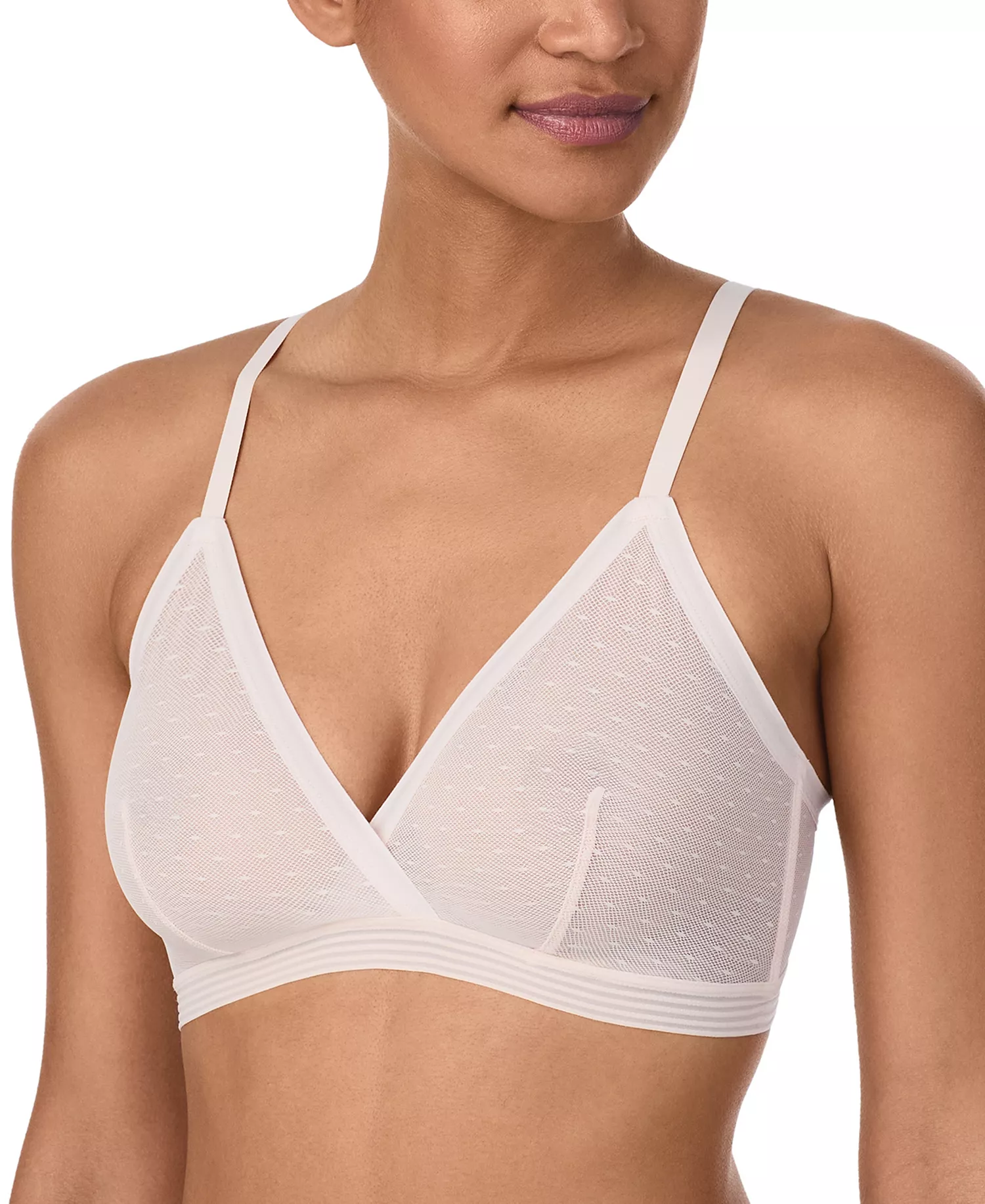Women's Point D'Esprit Bralette DK7656 - Pearly Pink - S