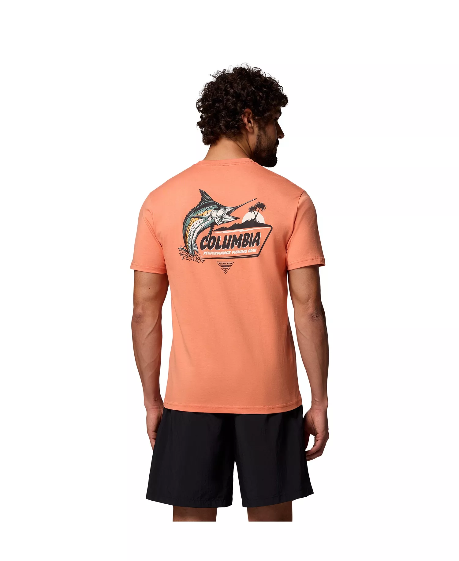 Men's Marlow Graphic T-Shirt - Bright peach - L