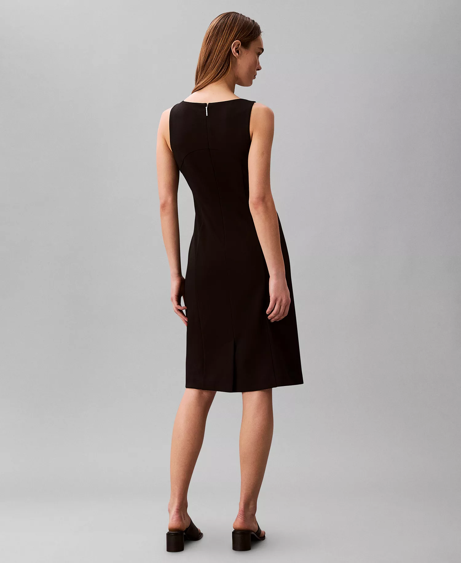 Women's Sleeveless Scoop Neck Dress - Black - L