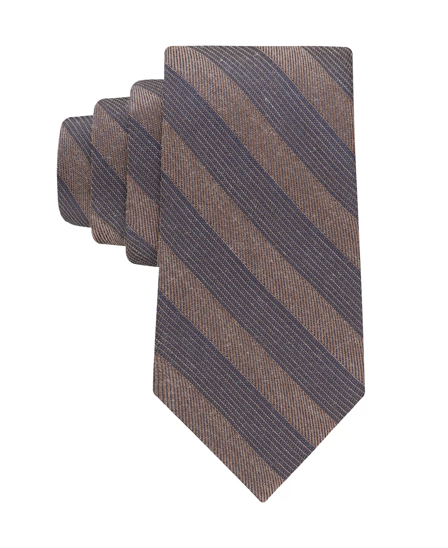 Men's Striped Tie - Brown - ONE SIZE