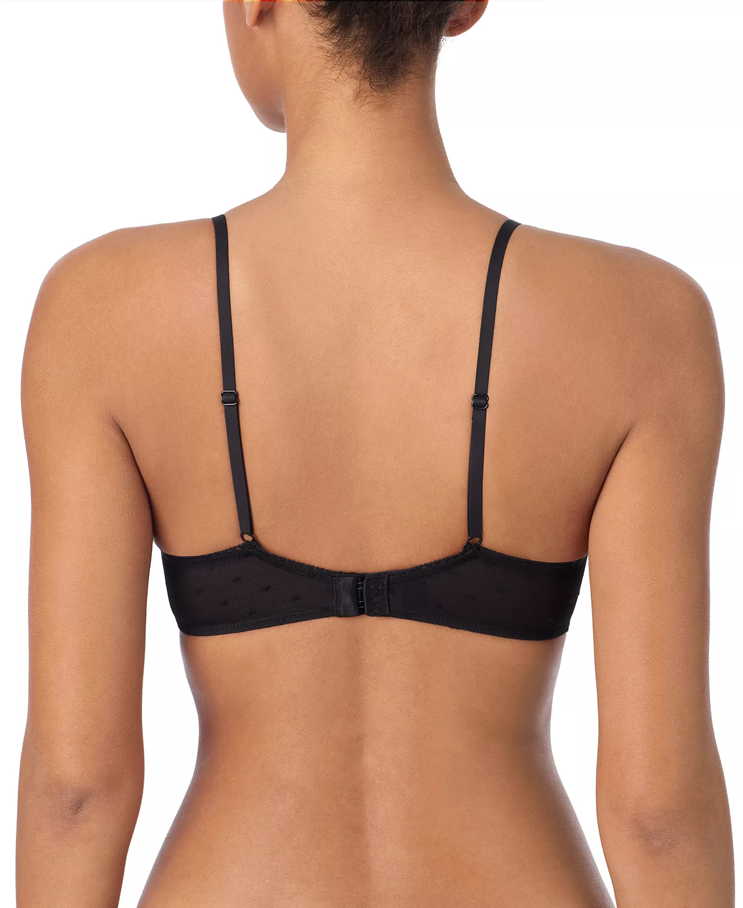 Women's Heart Mesh Bralette - Black - L