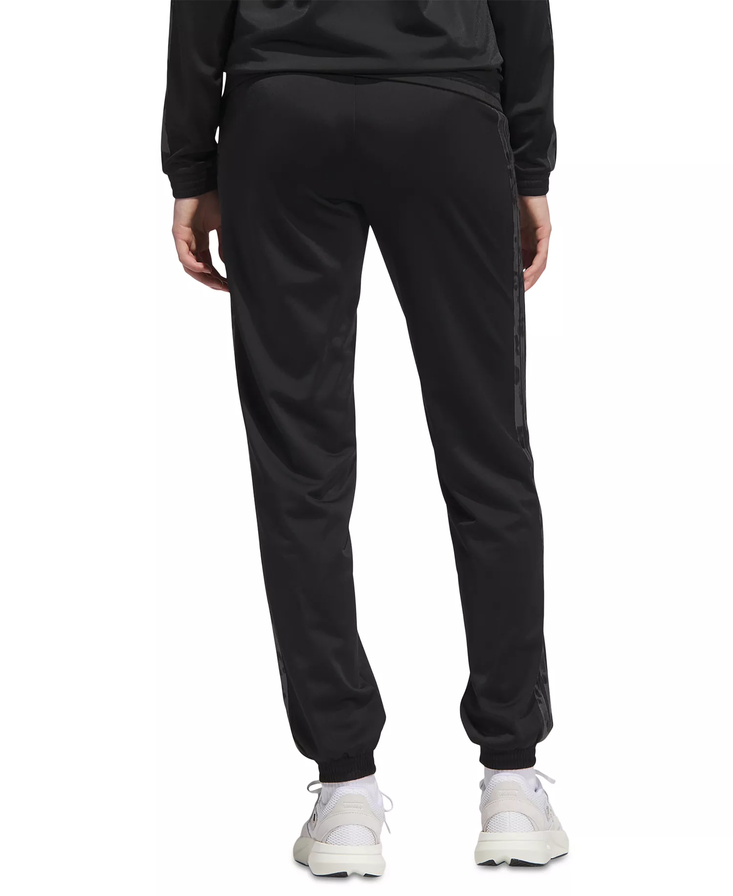 Women's Animal-Print 3-Stripes Tricot Pants - Black/multicolor - 2XL