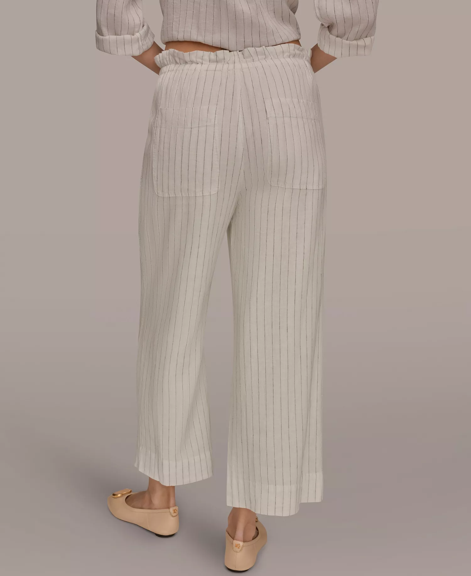 Women's High-Rise Pants - Cream/black - L