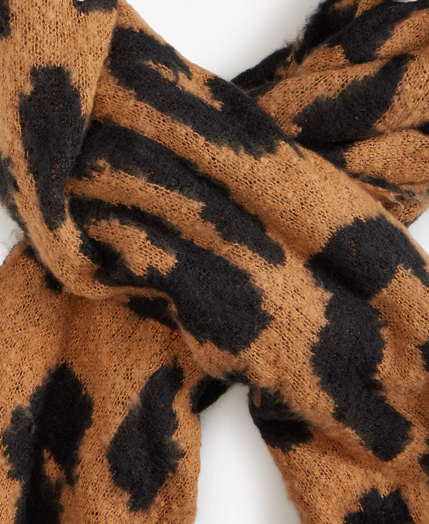 Leopard Print Bias Cut Scarf, Macy's Exclusive - Natural - ONE SIZE