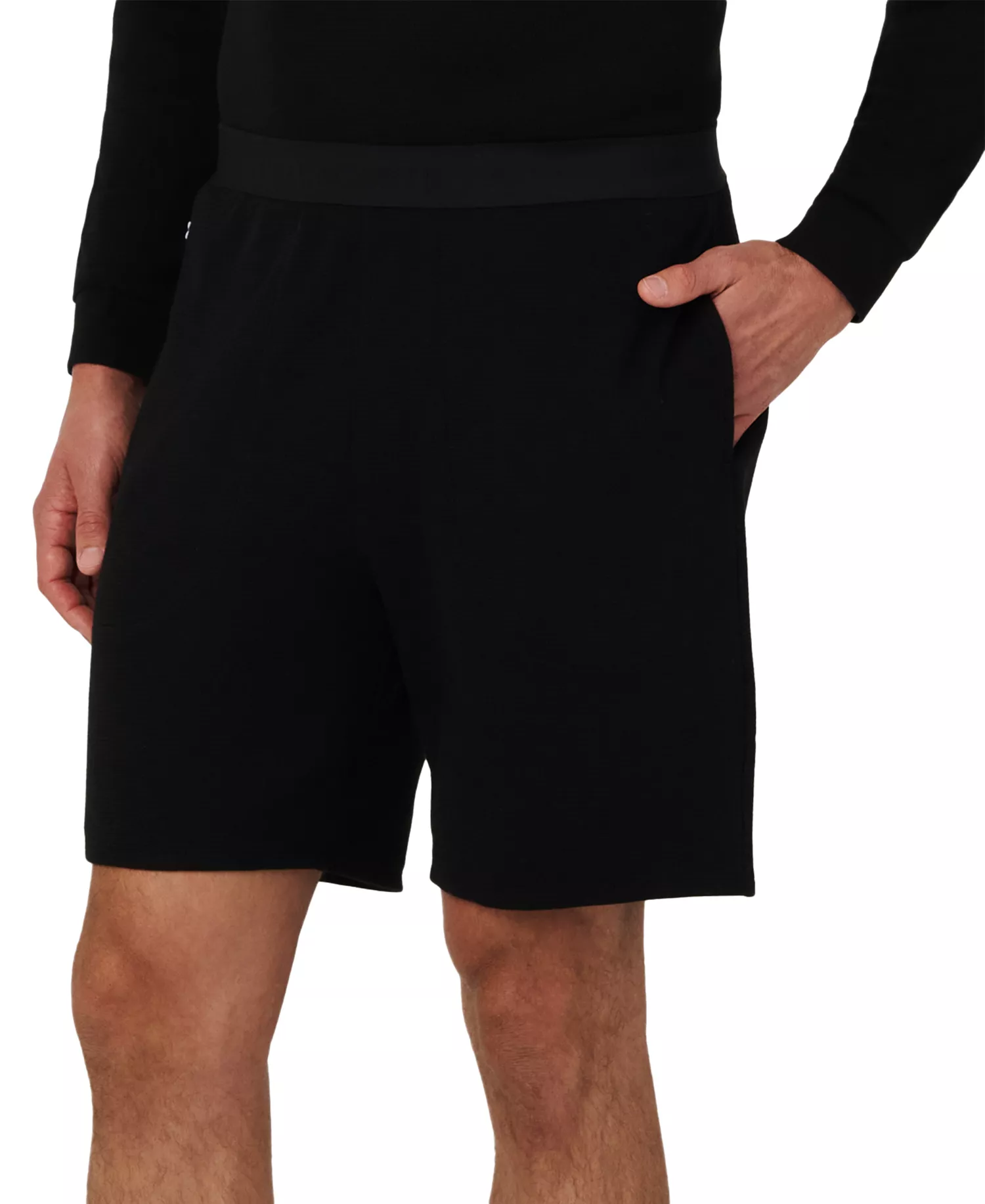 Men's Thermal Pajama Shorts - Black - 2XL