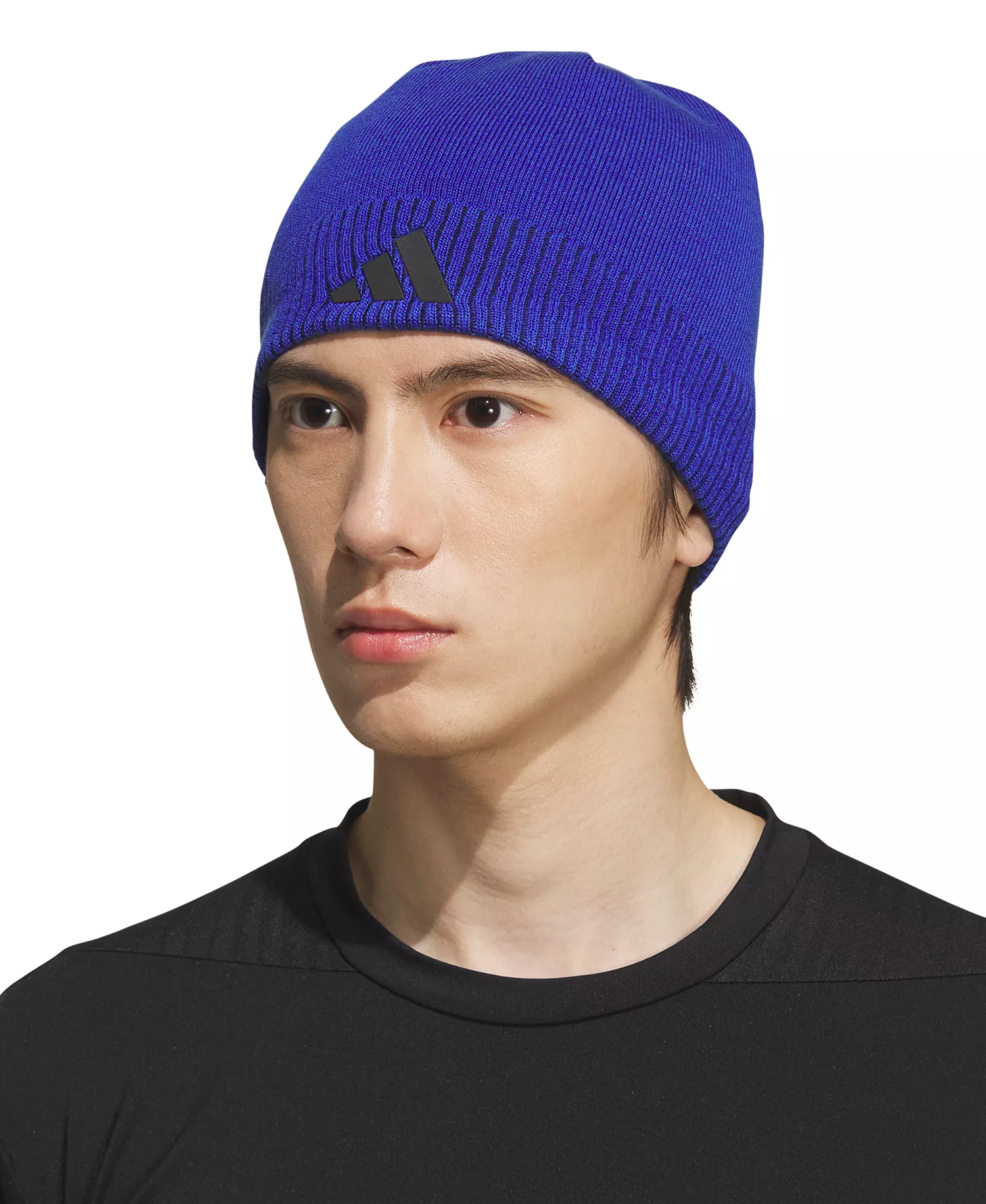 Men's Creator 3 Three-Stripe Performance Beanie - Semi Lucid Blue/Black - OS