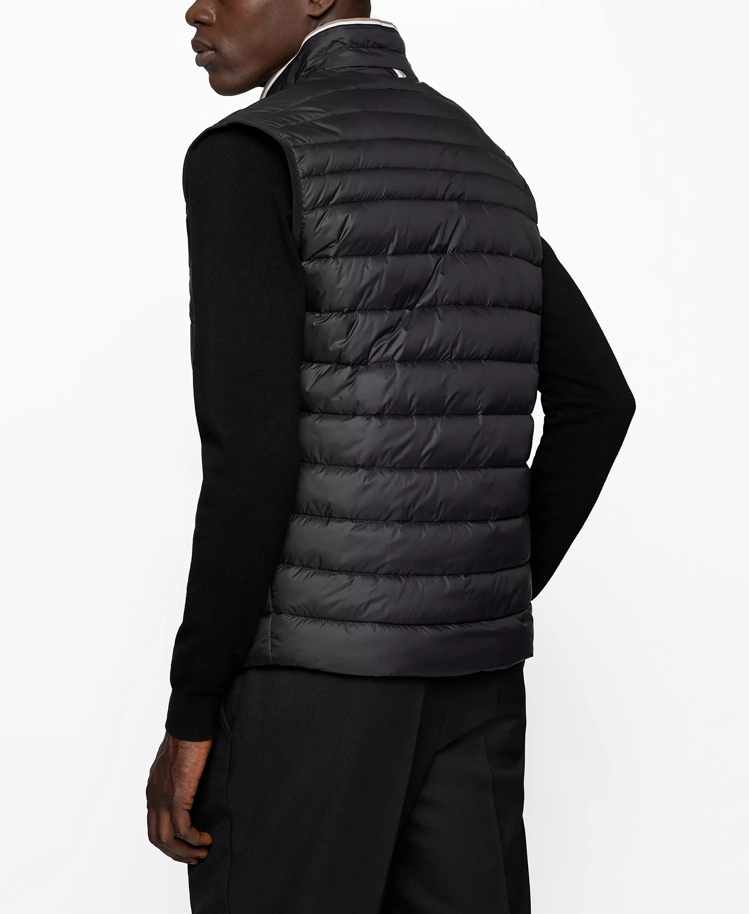 BOSS Men's Water-Repellent Padded Gilet - Black - 36R