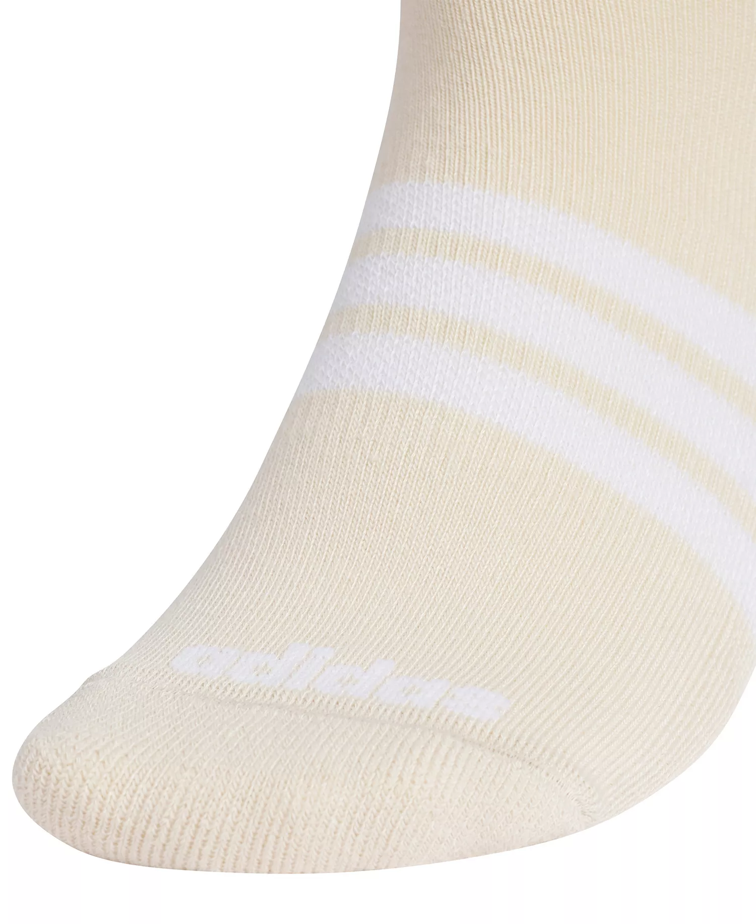 Women's Athletic Cushioned Stripe Socks, 3-Pack - Crystal Linen Beige/white/chalky Brown - ONE SIZE